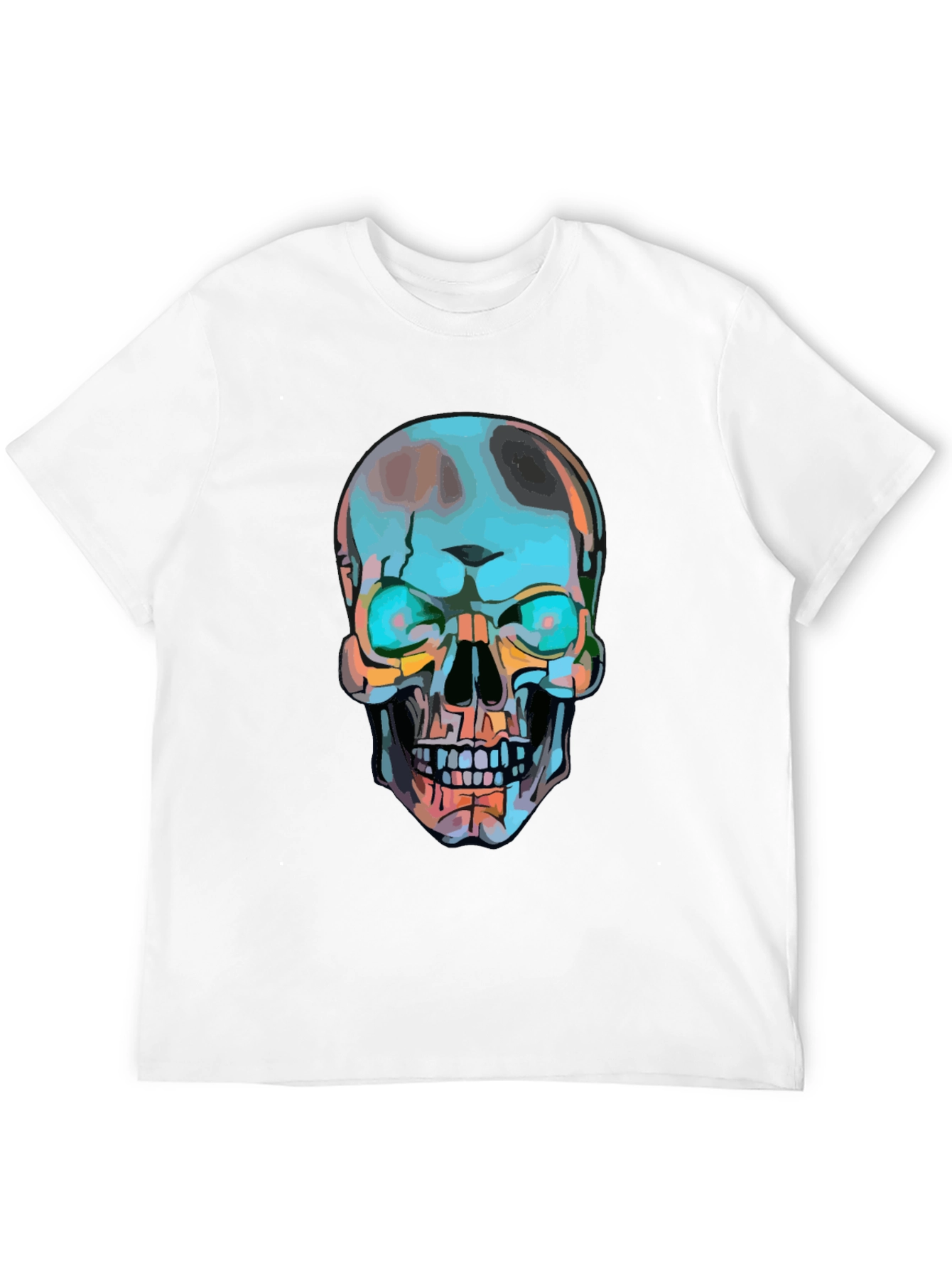 Skull Graphic Print Black T-Shirt
