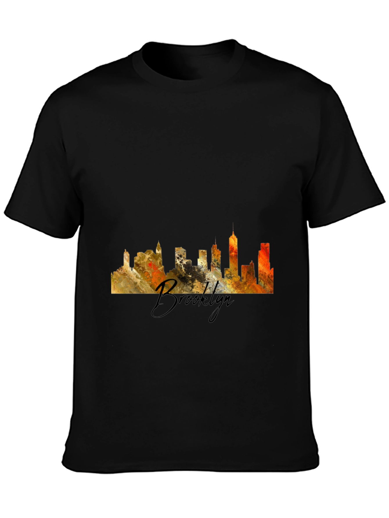 Brooklyn Skyline Black T-Shirt