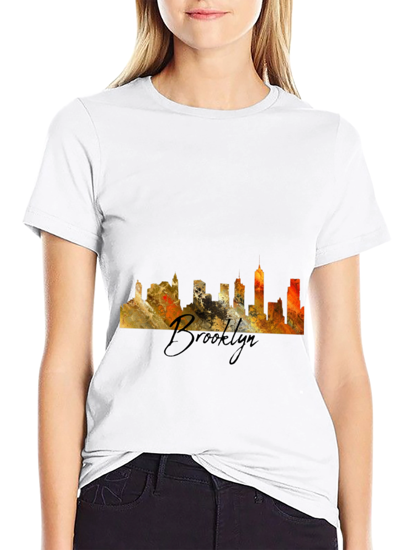 Brooklyn Skyline Black T-Shirt