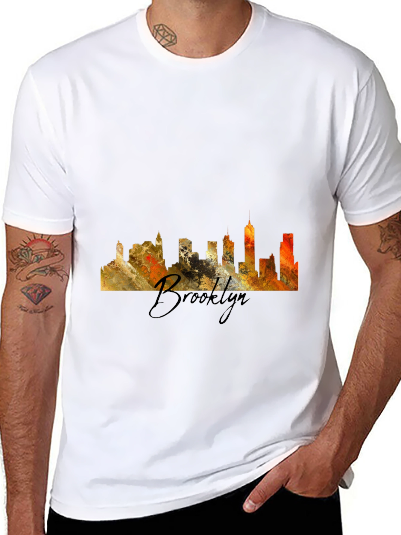 Brooklyn Skyline Black T-Shirt