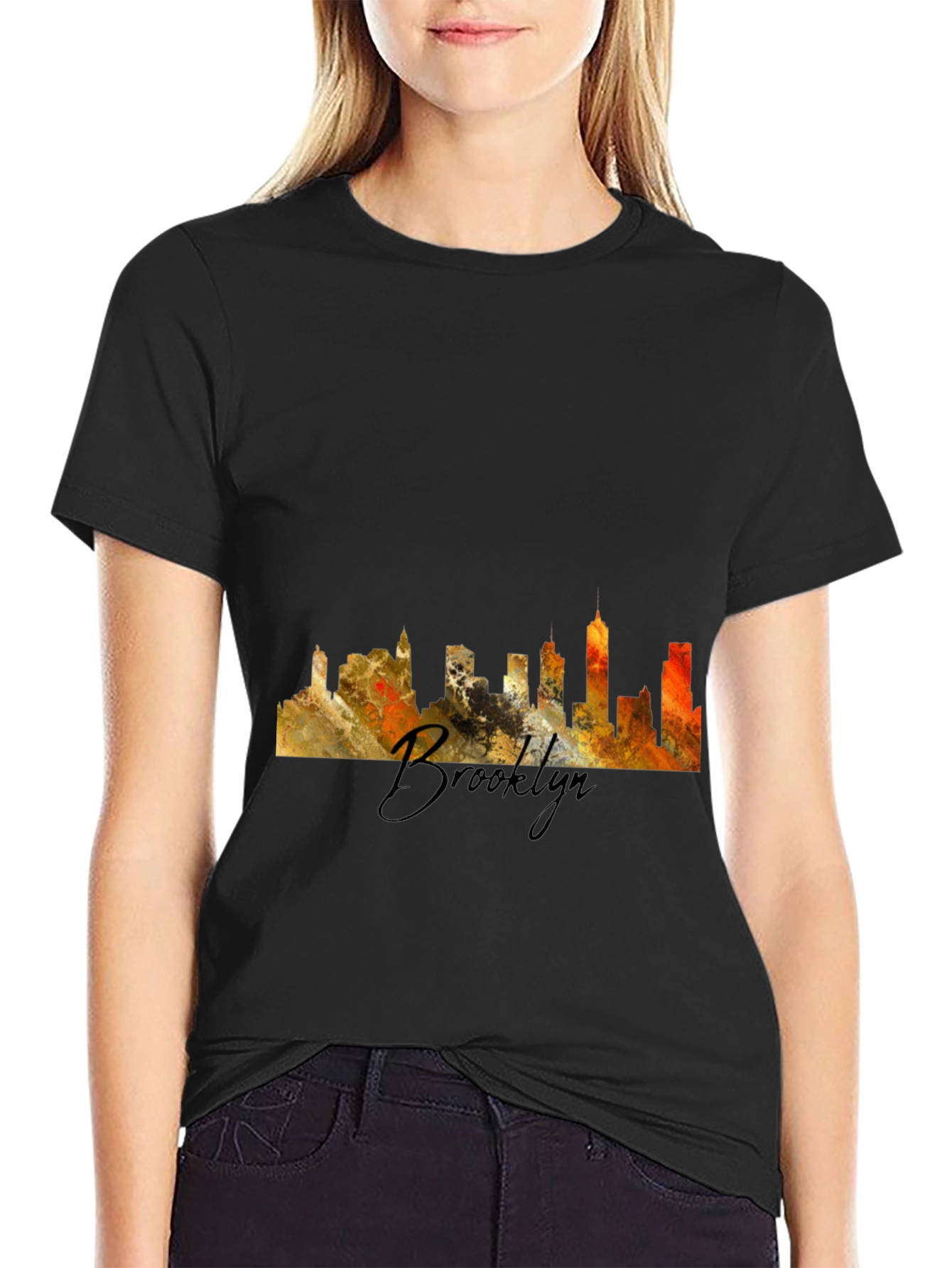 Brooklyn Skyline Black T-Shirt