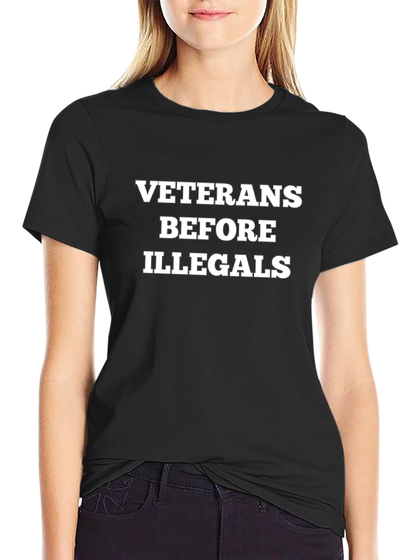 Veterans Before Illegals Graphic Tee