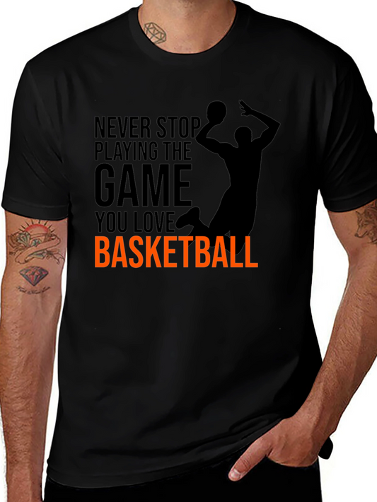 Basketball Graphic Tee - Never Stop Playing