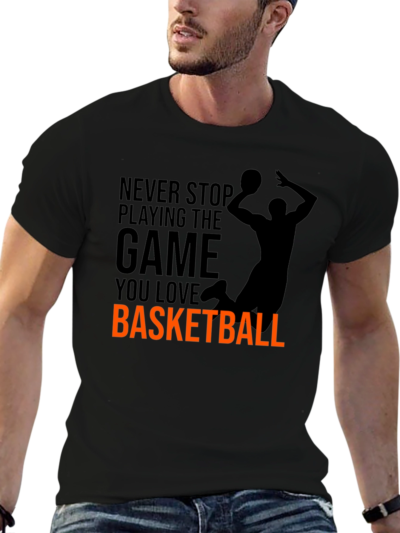 Basketball Graphic Tee - Never Stop Playing