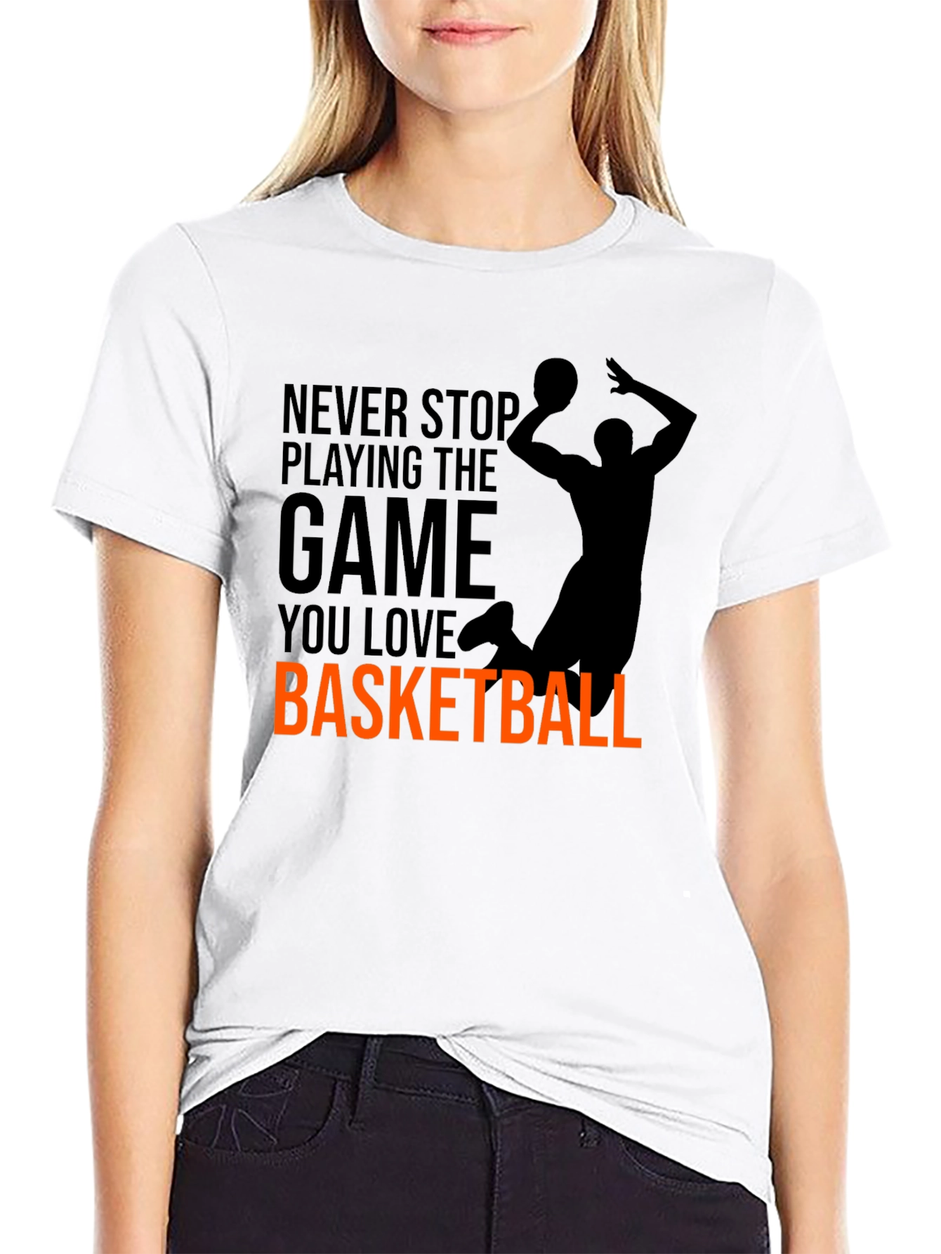 Basketball Graphic Tee - Never Stop Playing
