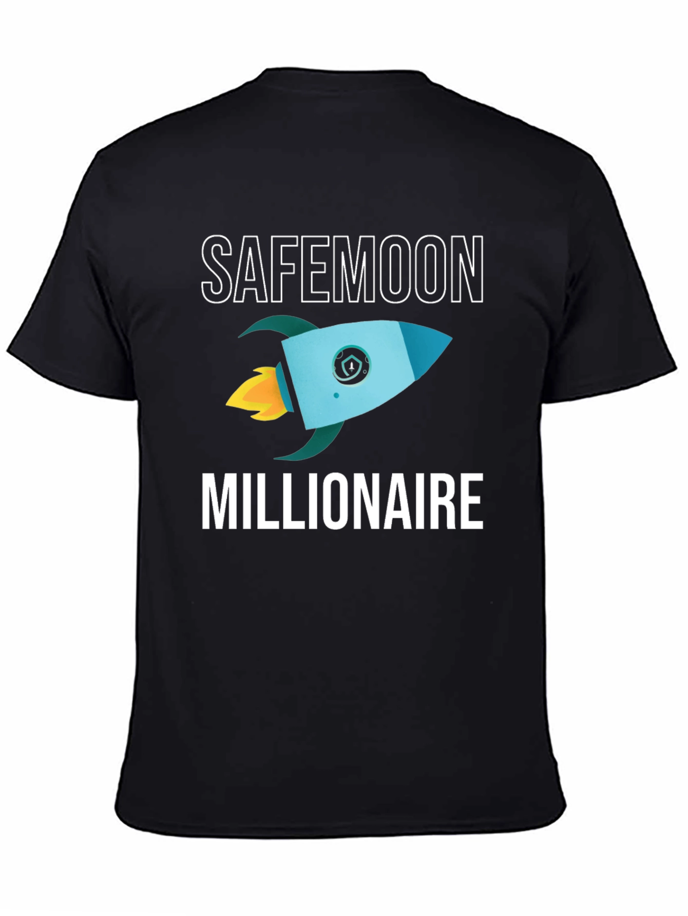 SafeMoon Millionaire Black T-Shirt Rocket Crypto