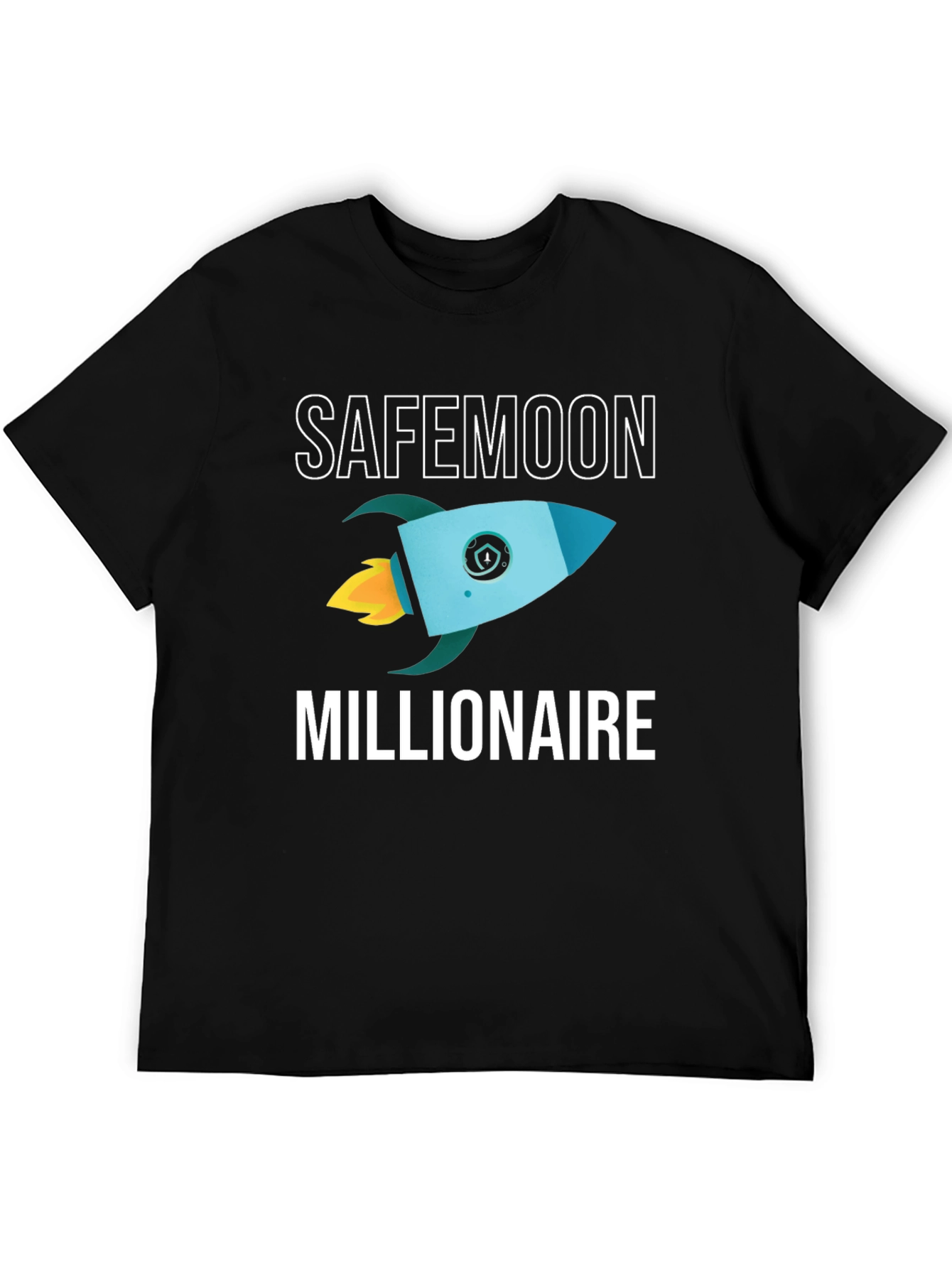 SafeMoon Millionaire Black T-Shirt Rocket Crypto