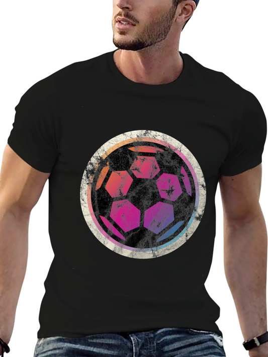 Retro Soccer Ball Graphic T-Shirt