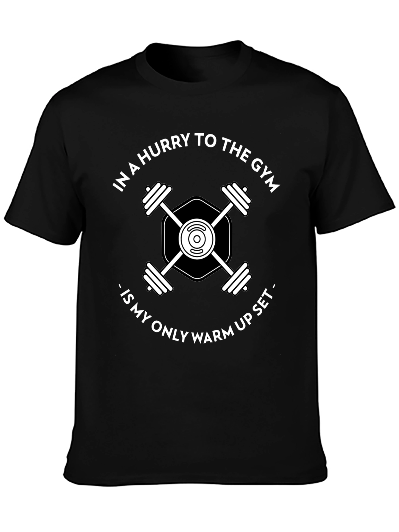 Gym Warm-Up T-Shirt: Black Fitness Tee