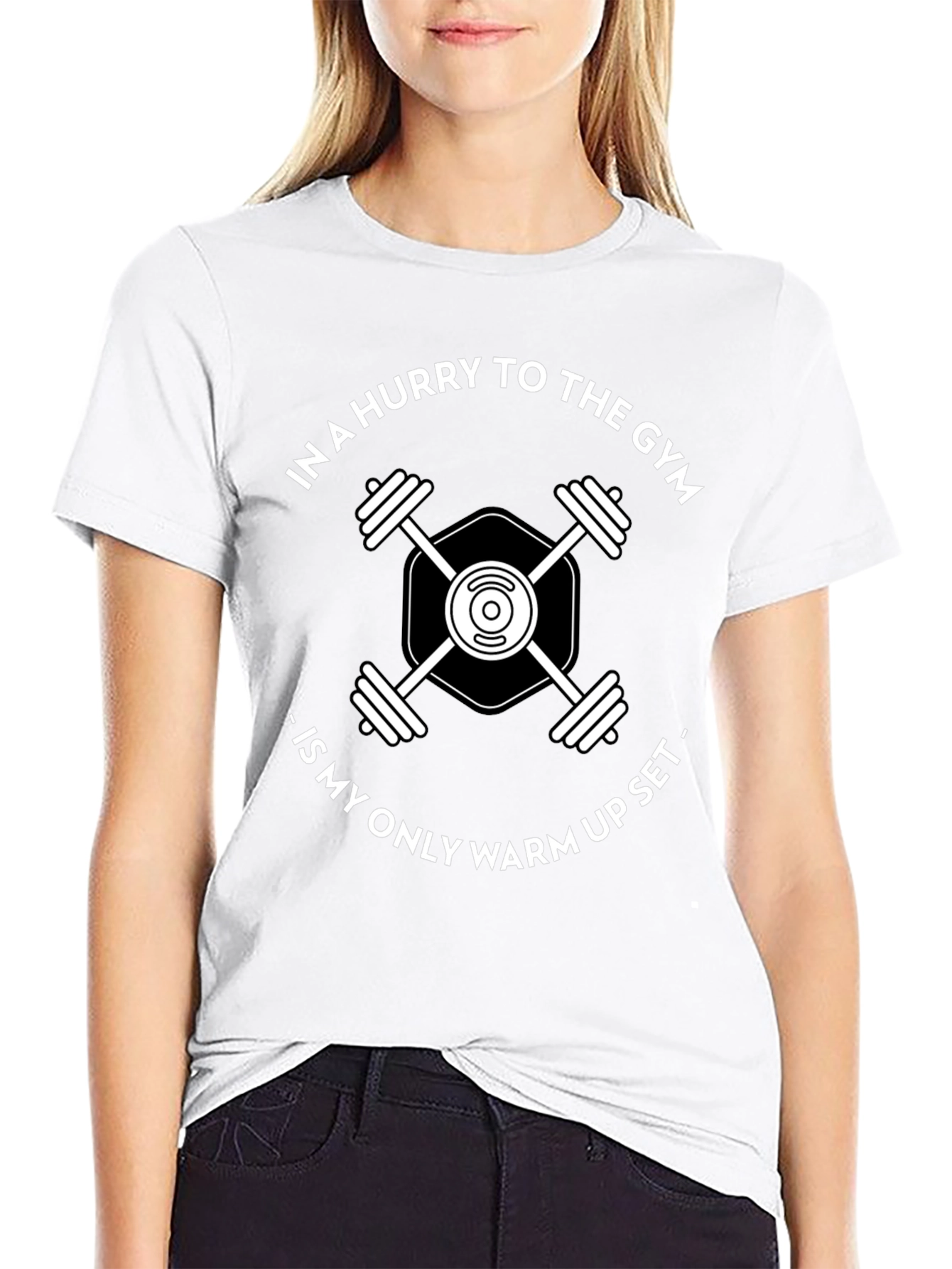 Gym Warm-Up T-Shirt: Black Fitness Tee