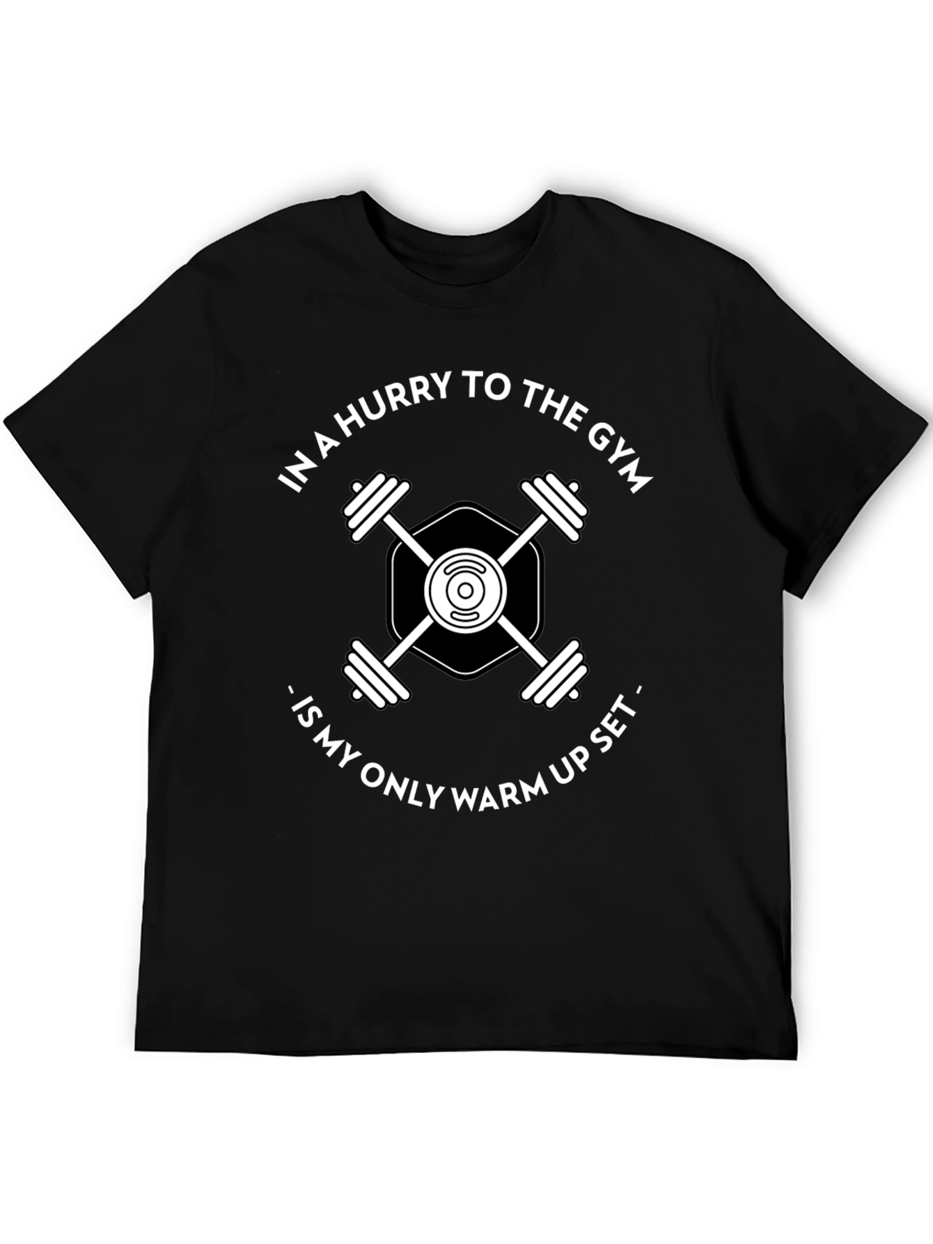 Gym Warm-Up T-Shirt: Black Fitness Tee