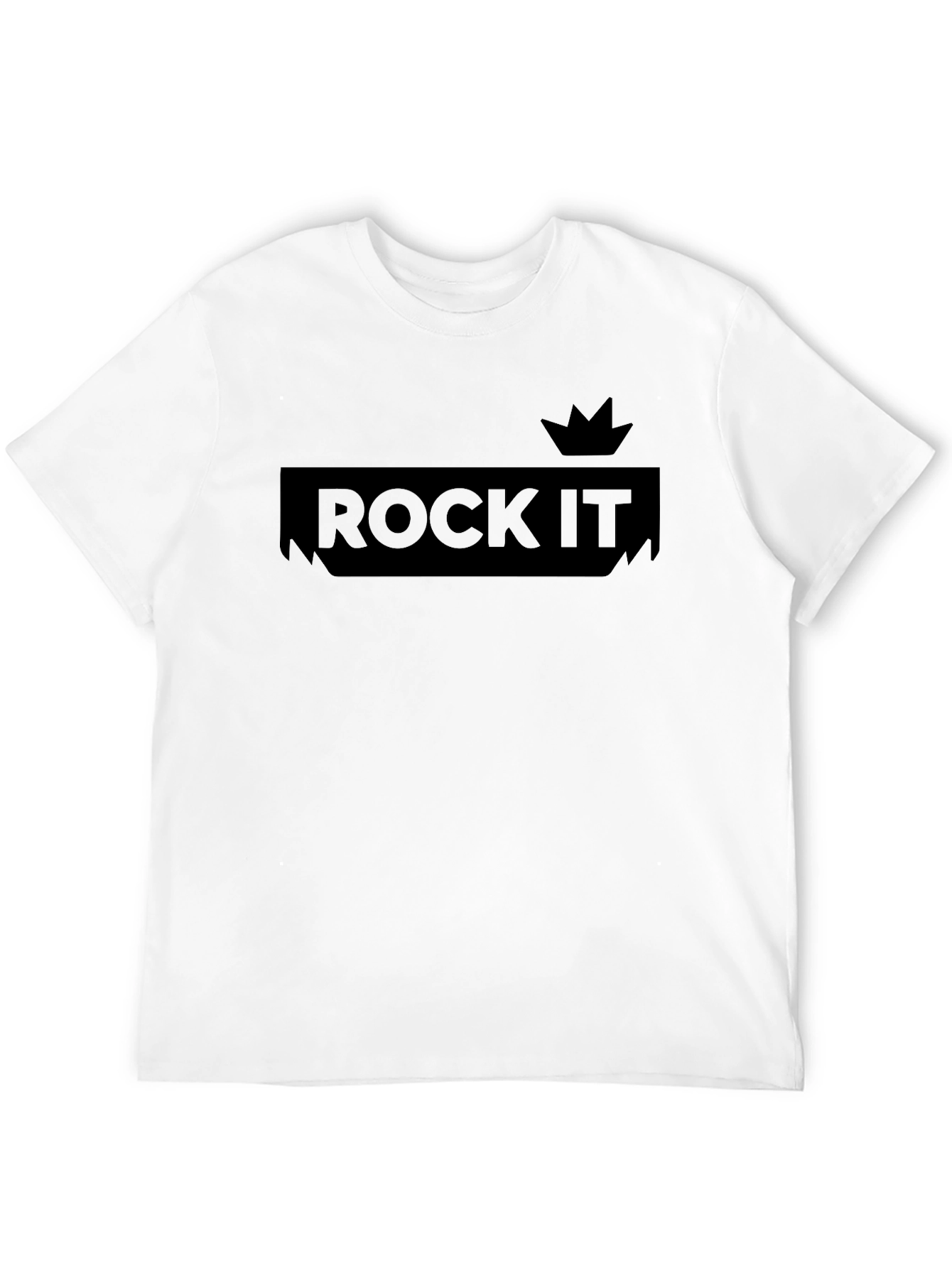 Rock It Graphic Tee - Mens Black Casual T-Shirt