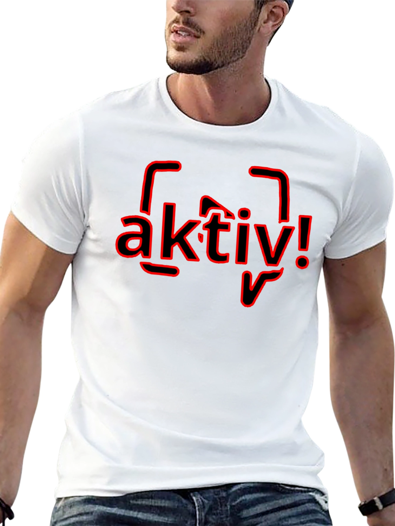 Aktiv! Graphic Tee - Black Cotton T-Shirt