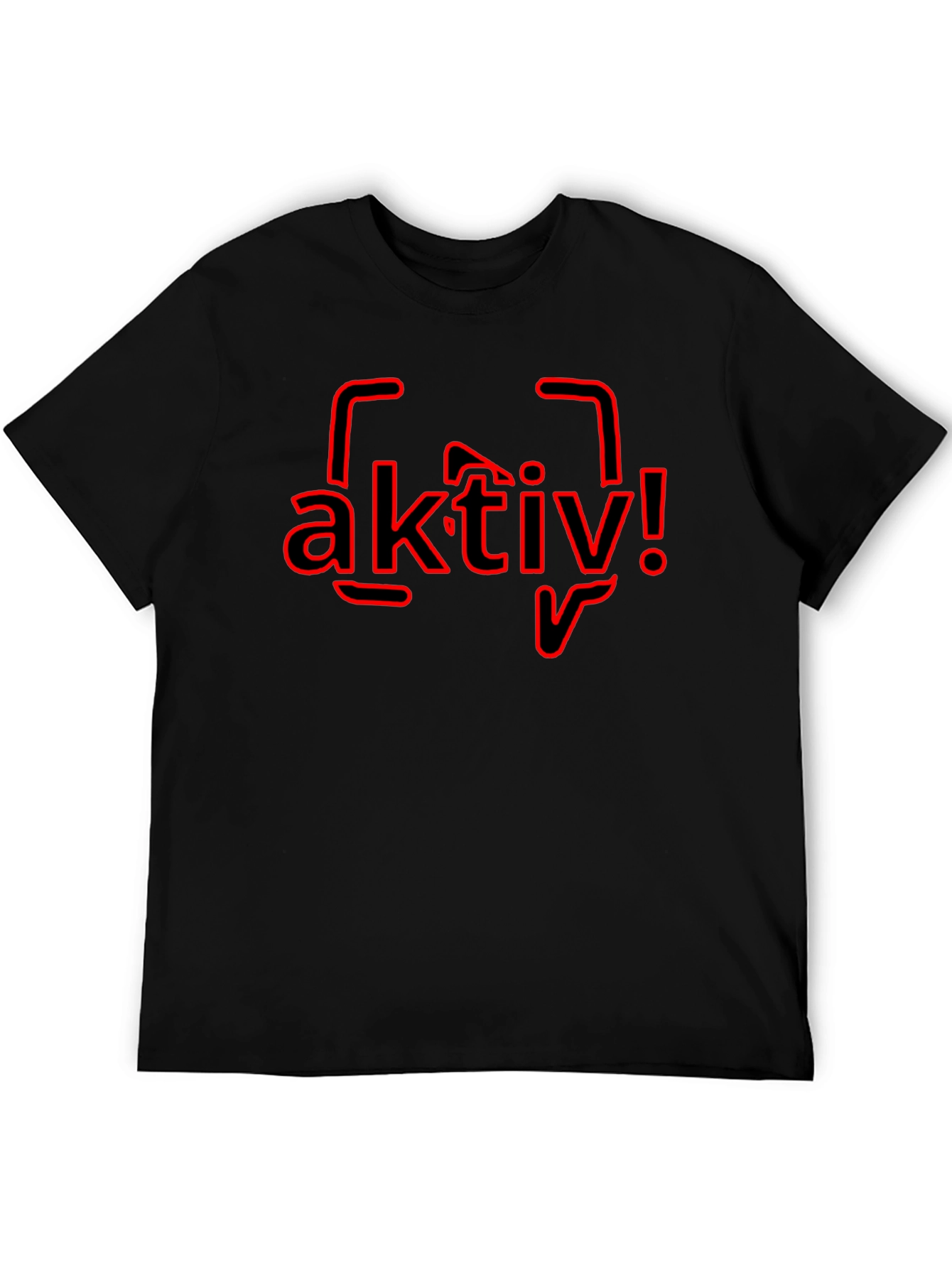 Aktiv! Graphic Tee - Black Cotton T-Shirt
