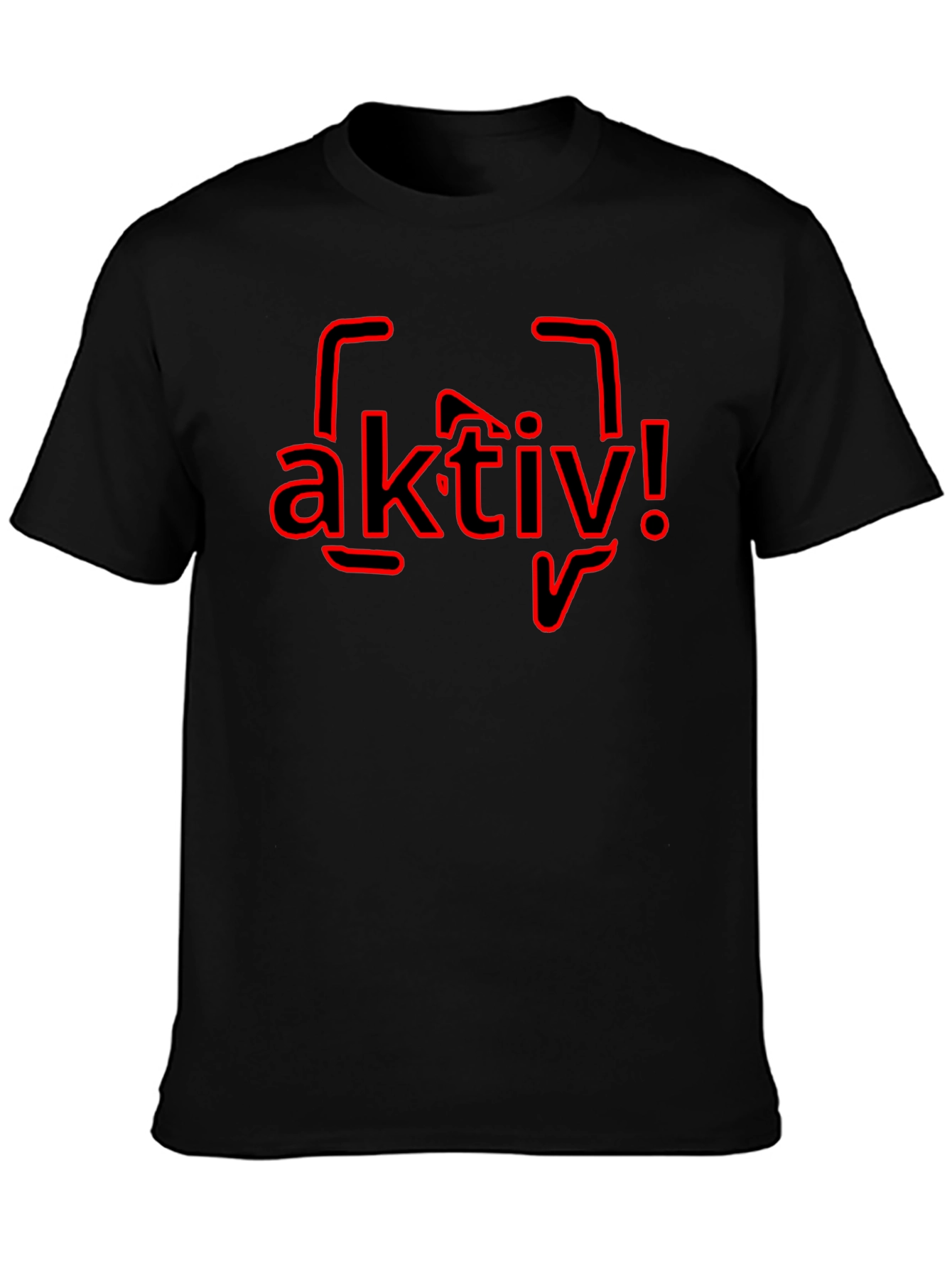 Aktiv! Graphic Tee - Black Cotton T-Shirt