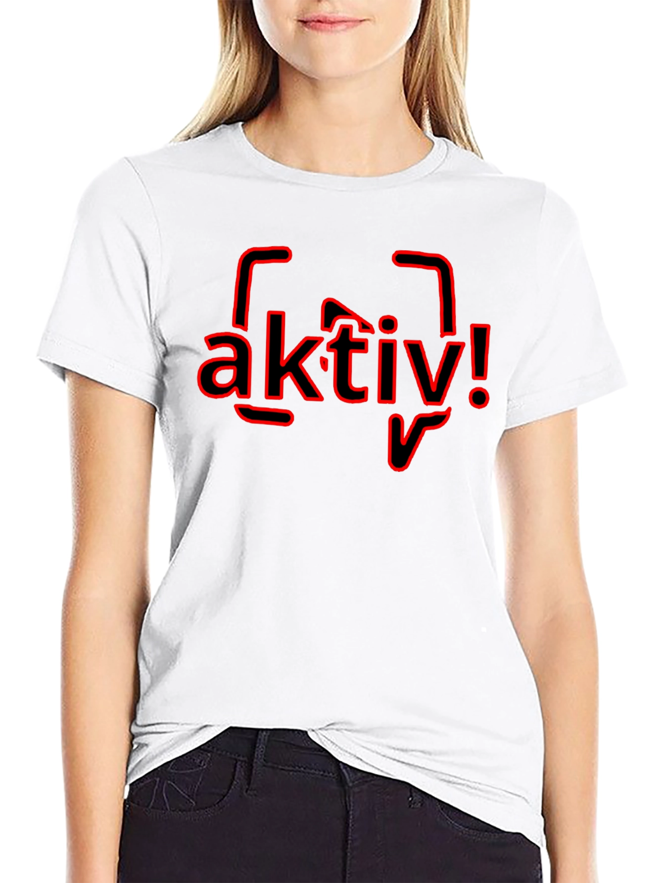 Aktiv! Graphic Tee - Black Cotton T-Shirt