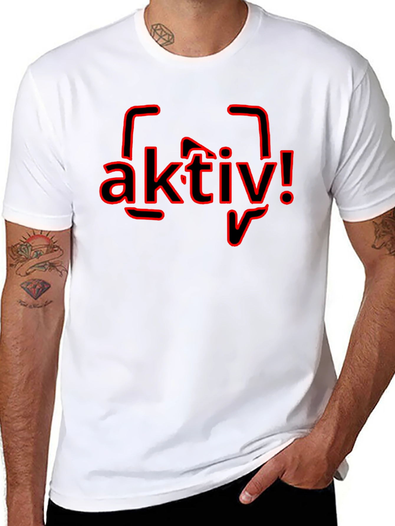Aktiv! Graphic Tee - Black Cotton T-Shirt