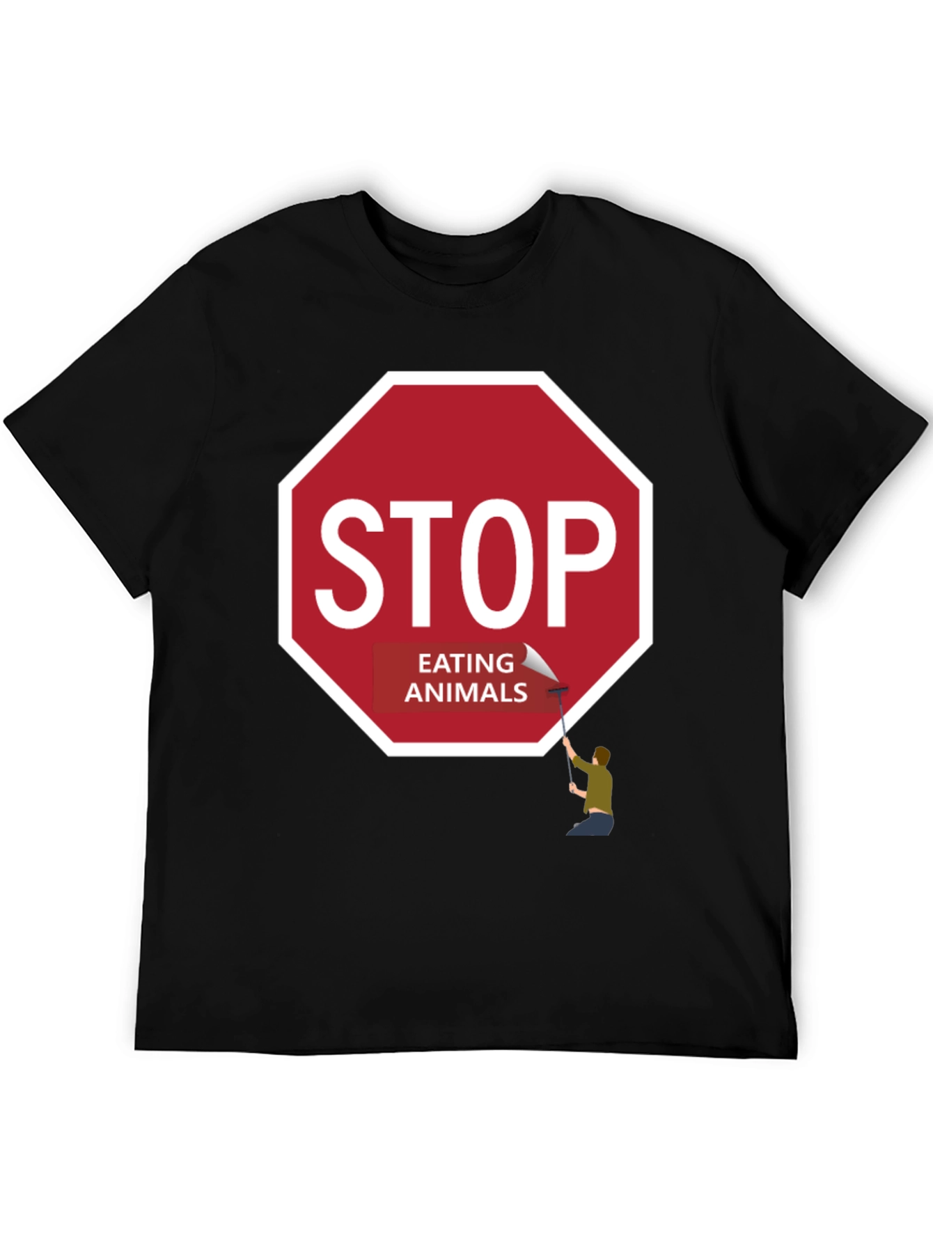 Stop Eating Animals Graphic Tee - Vegan T-Shirt