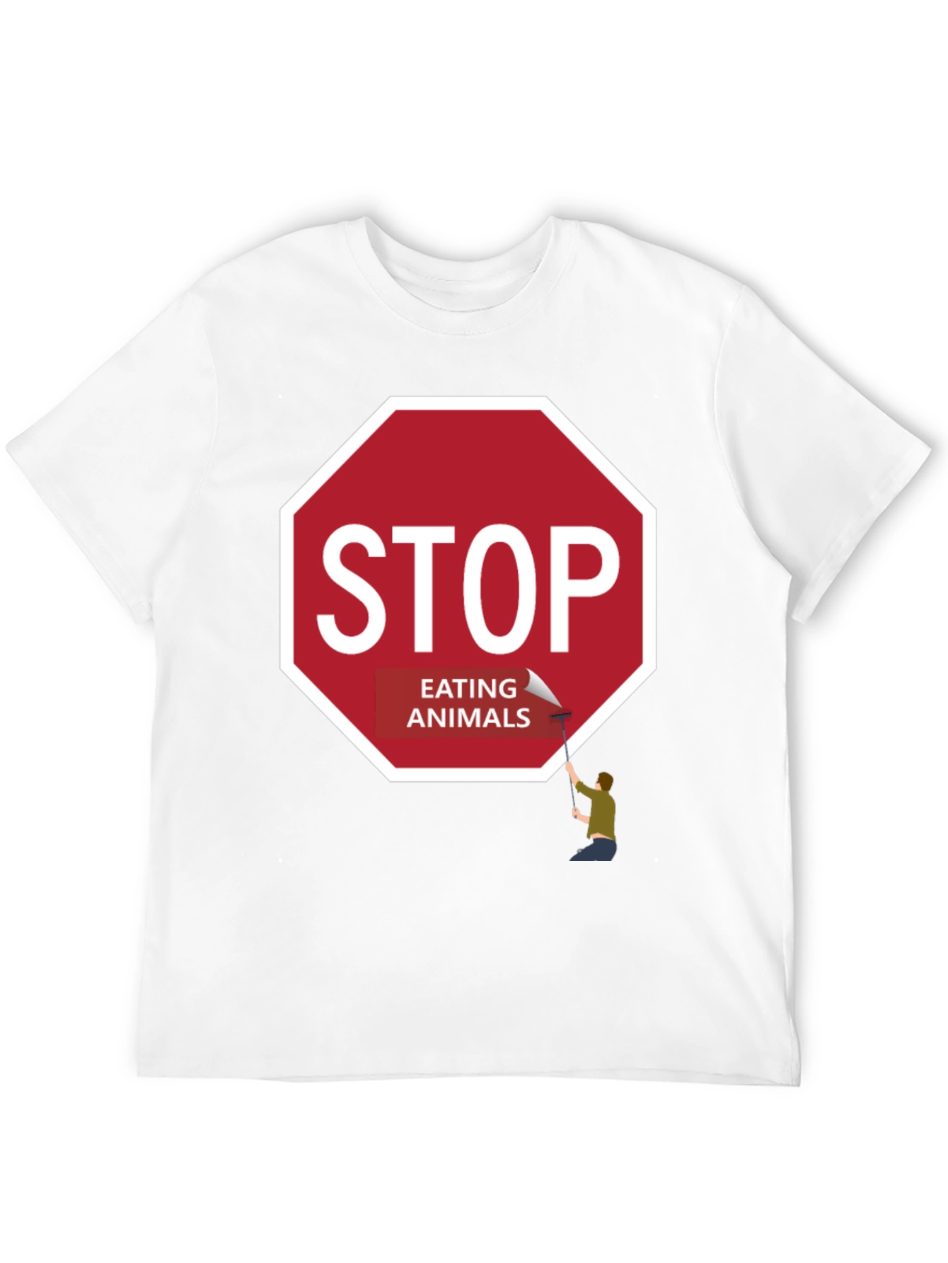 Stop Eating Animals Graphic Tee - Vegan T-Shirt