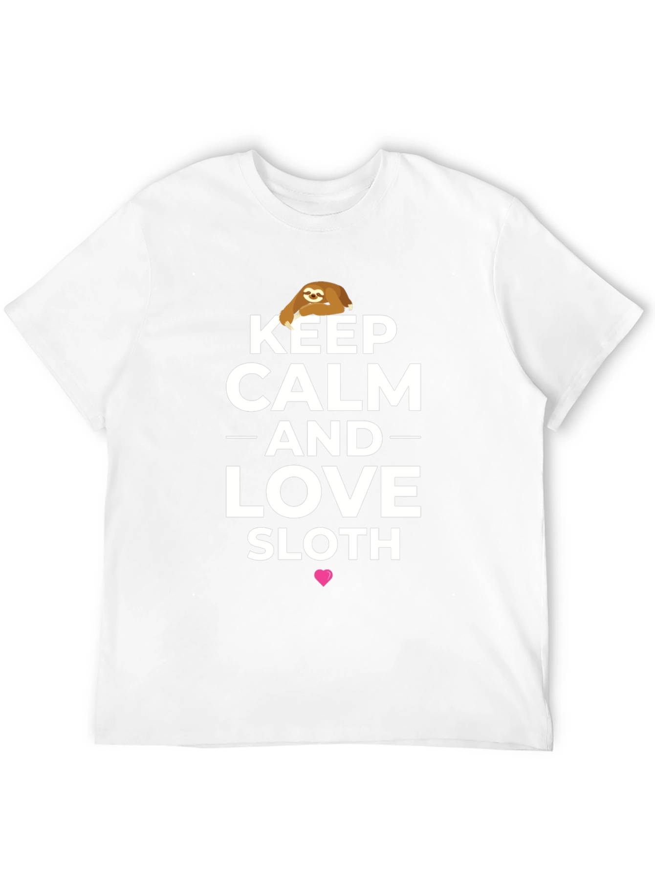 Keep Calm & Love Sloths T-Shirt - Black