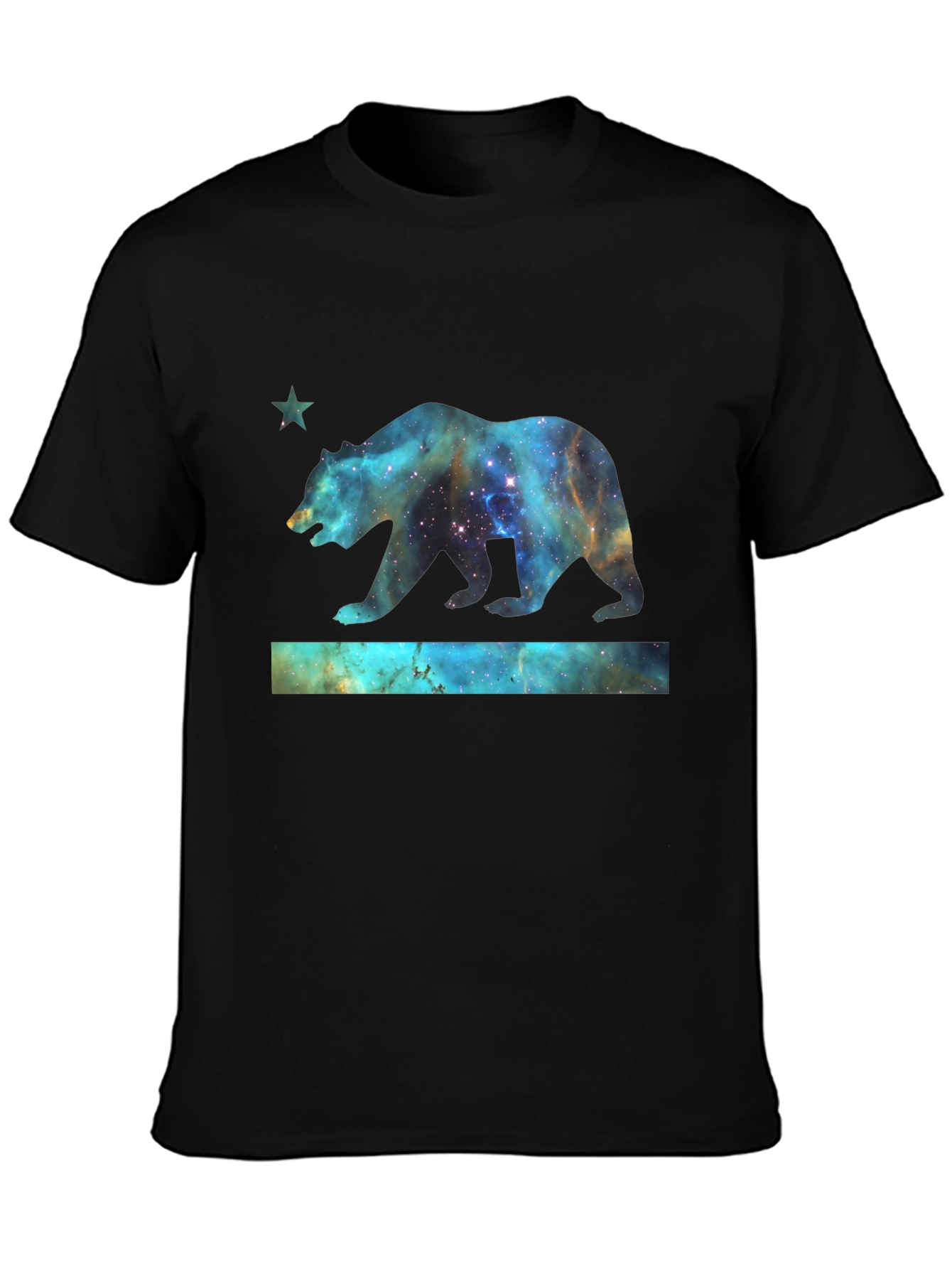 Cosmic California Bear T-Shirt - Black