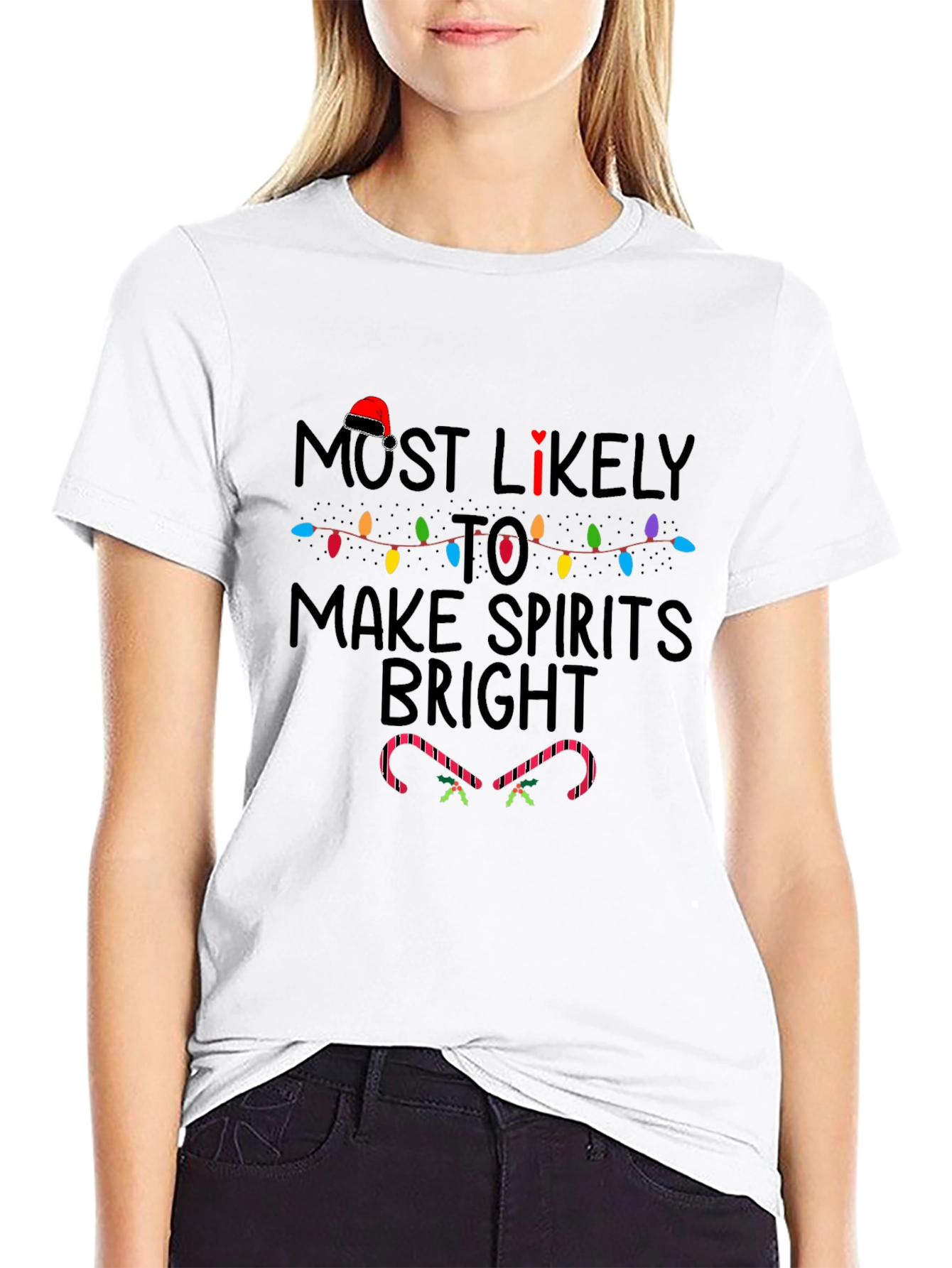 Most Likely To Make Spirits Bright Holiday T-Shirt