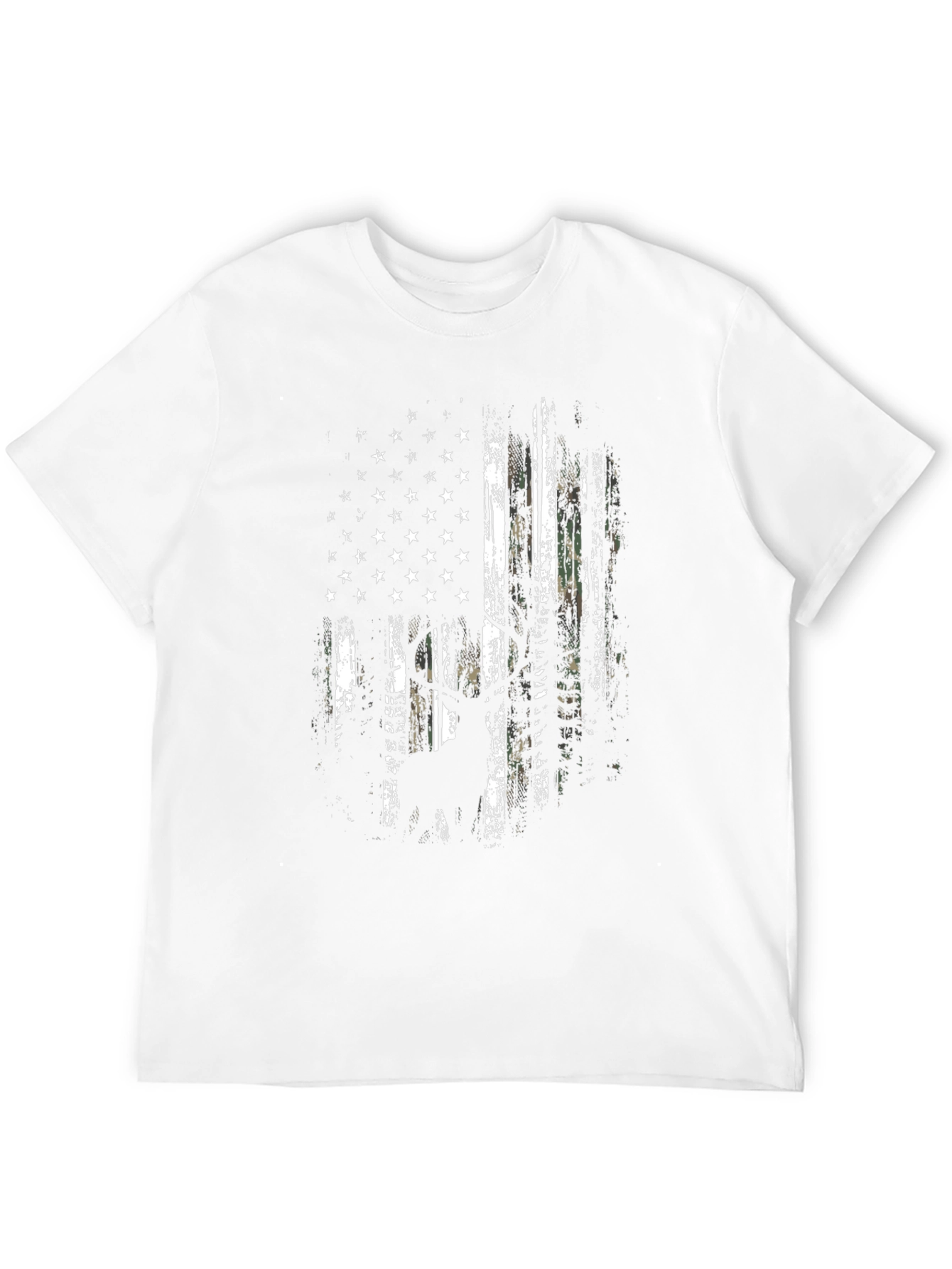 Distressed American Flag Hunter T-Shirt