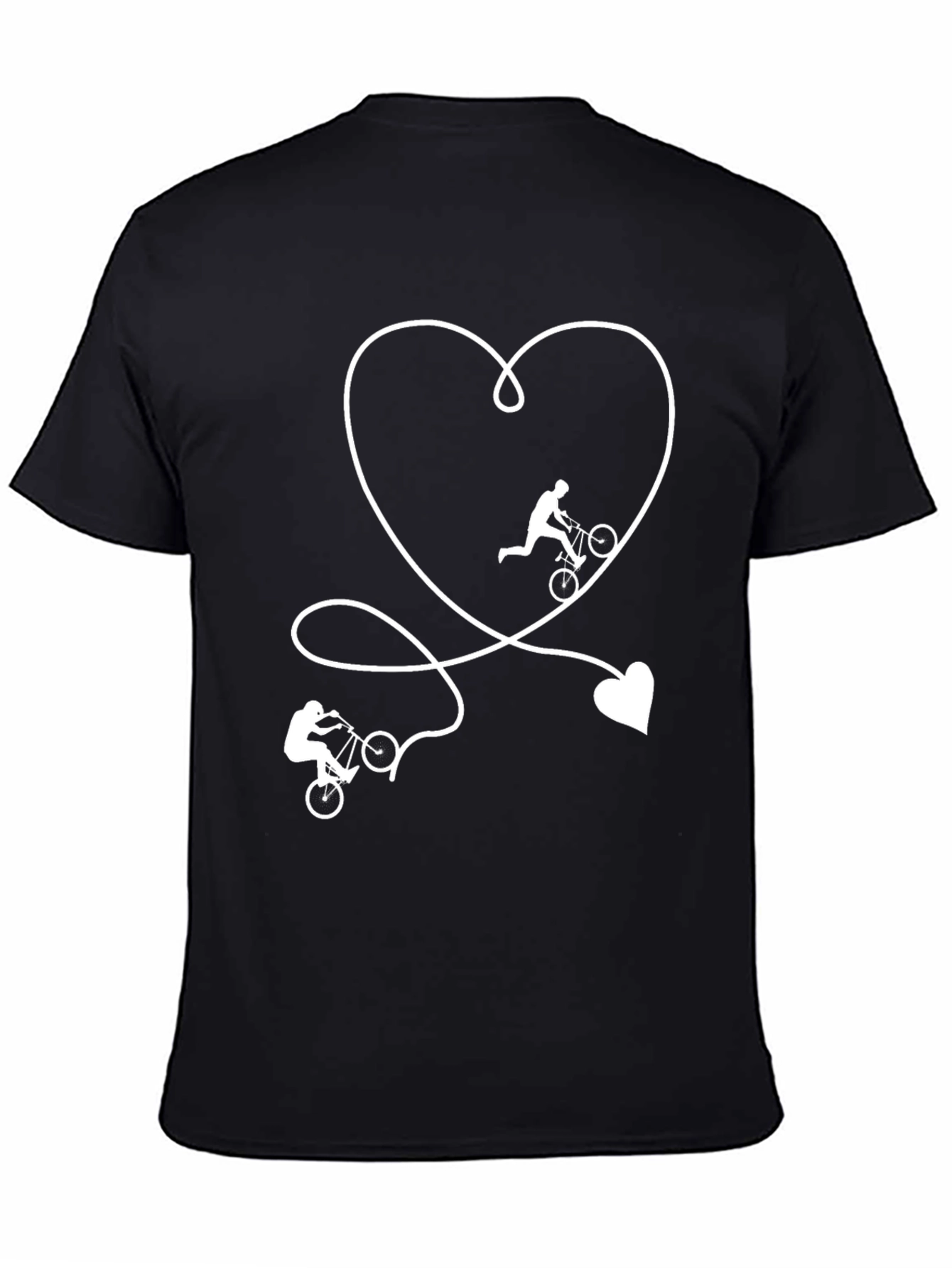 Biker Heart T-Shirt - Love Mountain Biking Tee