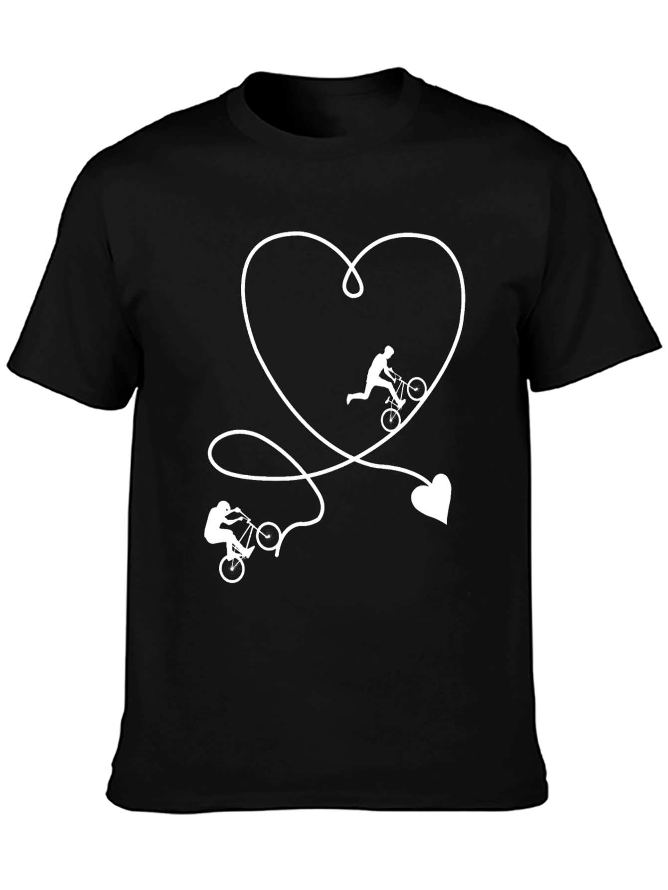 Biker Heart T-Shirt - Love Mountain Biking Tee