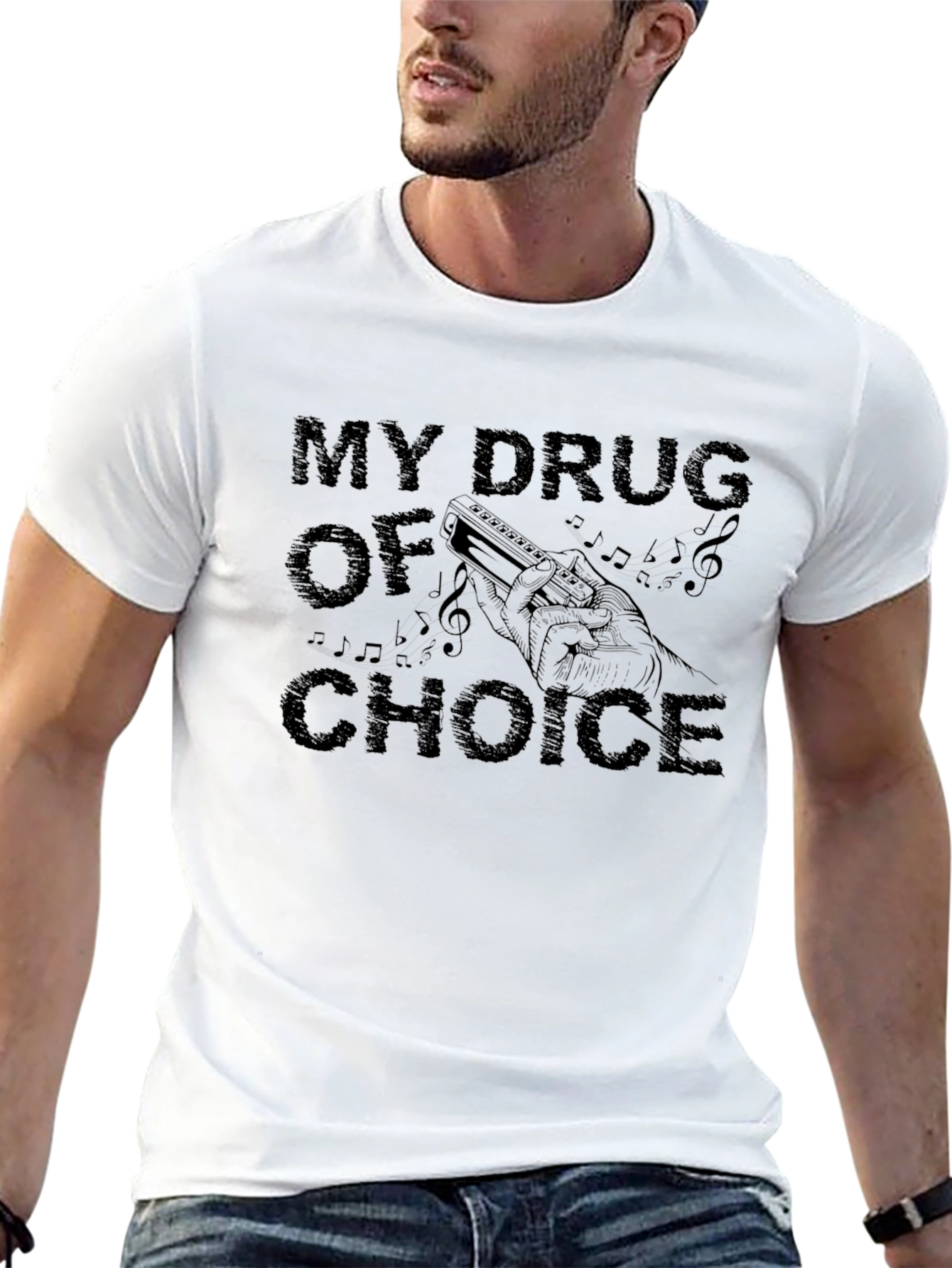 My Drug of Choice Harmonica T-Shirt