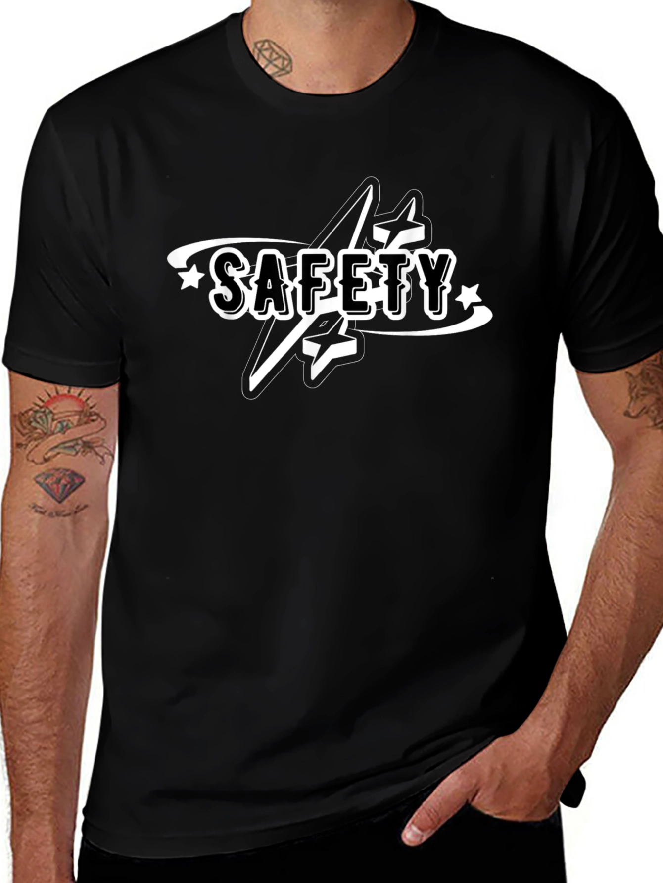 Safety Graphic Black T-Shirt