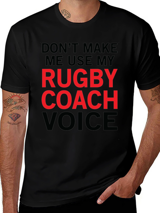 Rugby Coach Voice T-Shirt - Funny Sports Tee