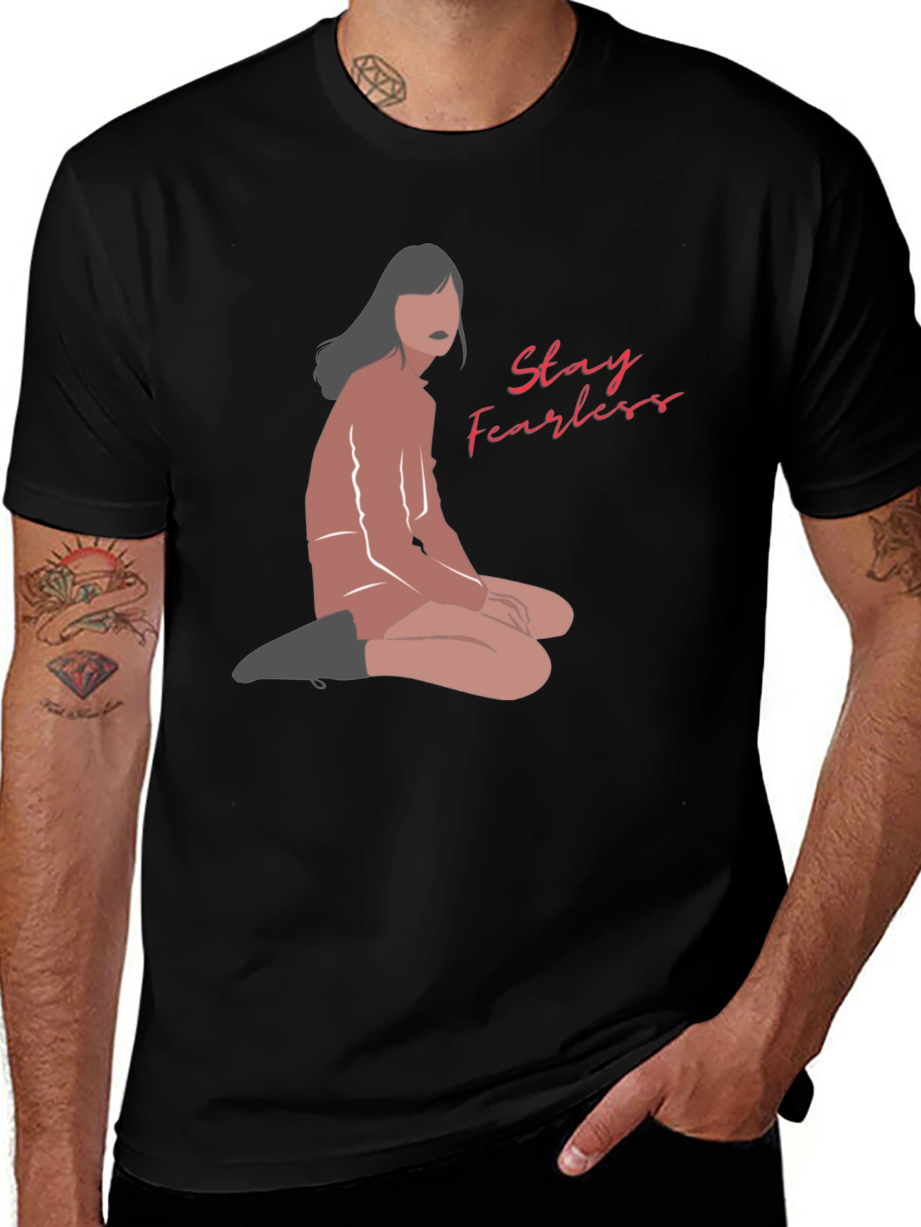 Stay Fearless Graphic Tee - Unisex Black T-Shirt