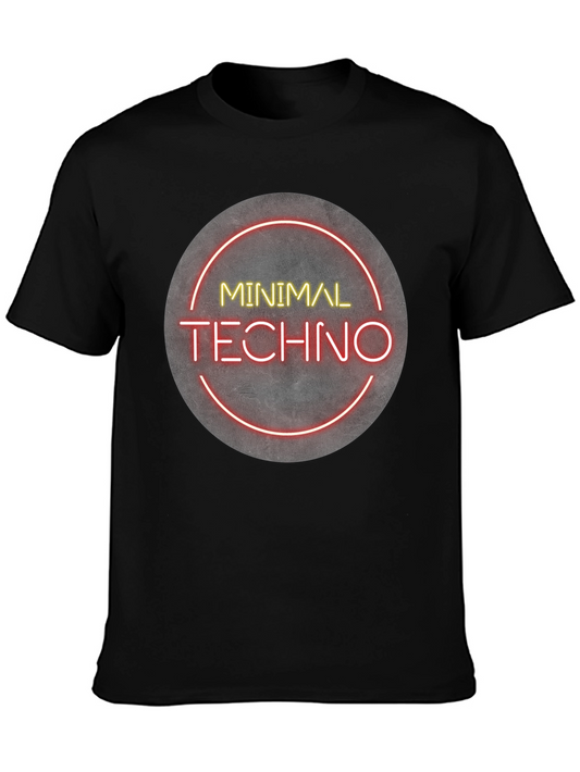 Minimal Techno Graphic Tee - Modern Music Shirt
