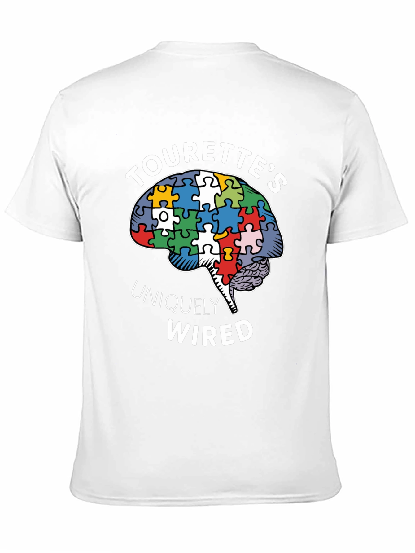 Tourettes Uniquely Wired Brain Puzzle Piece T-Shirt