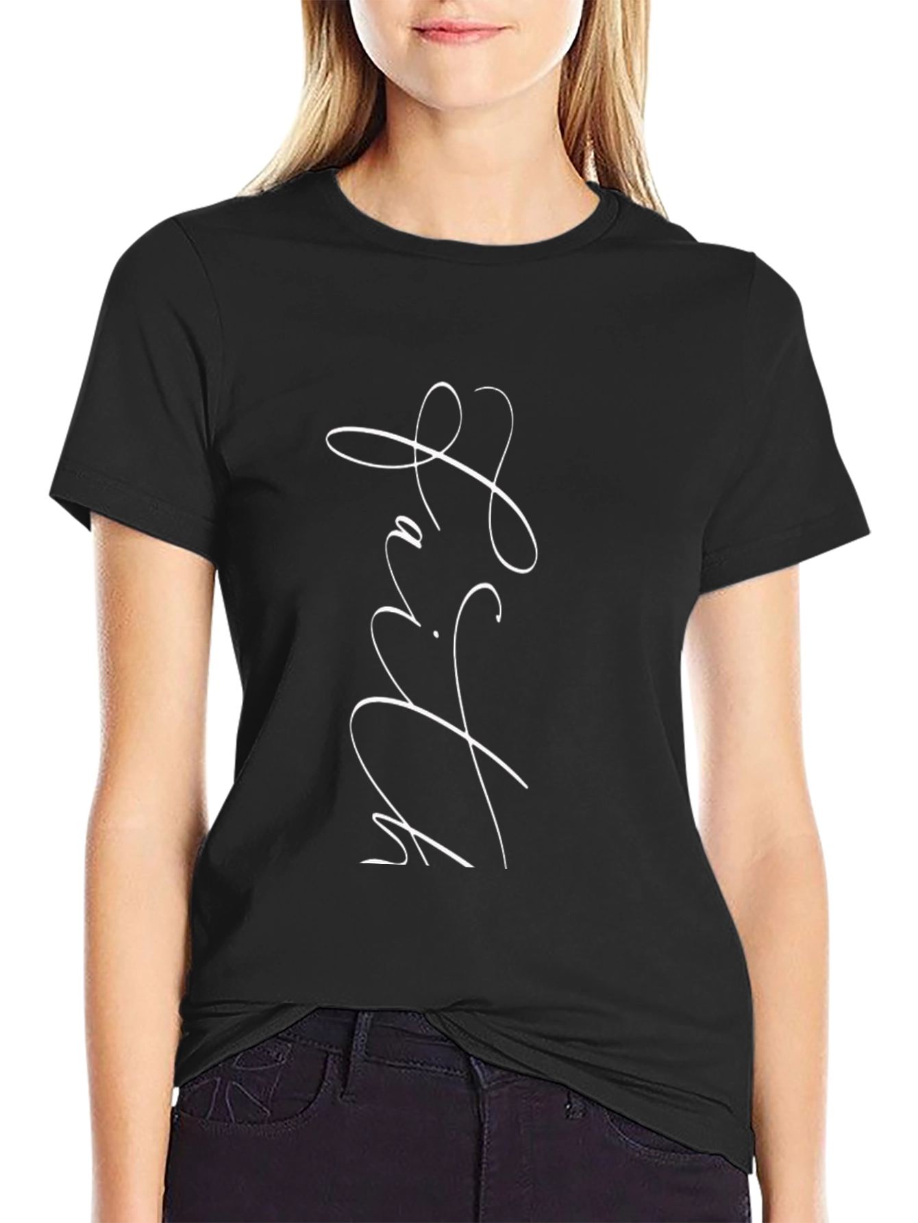 Faith Script Black T-Shirt