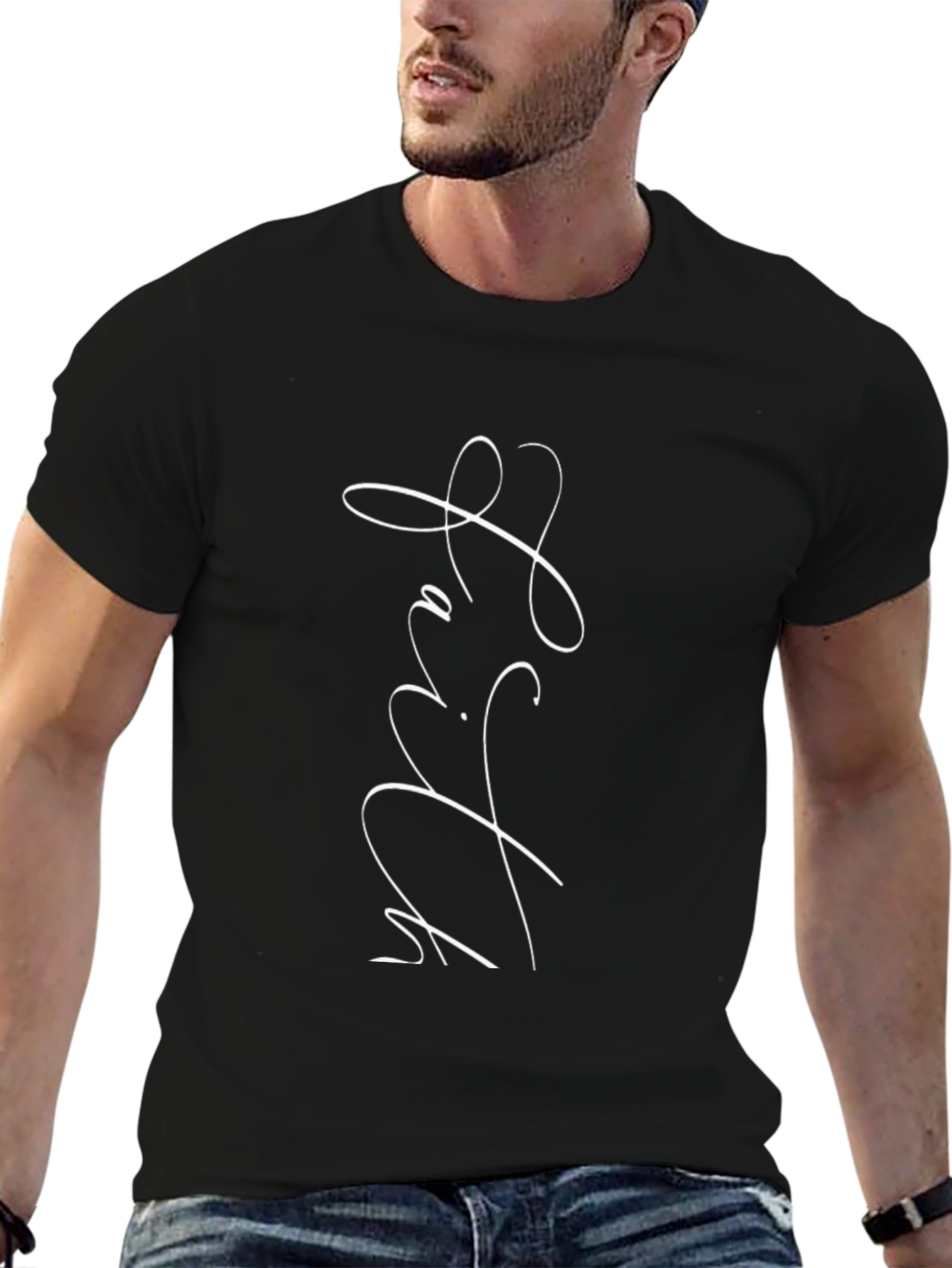 Faith Script Black T-Shirt