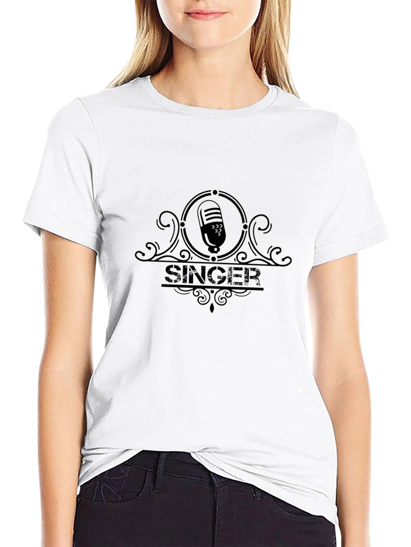 Singer Microphone Graphic T-Shirt