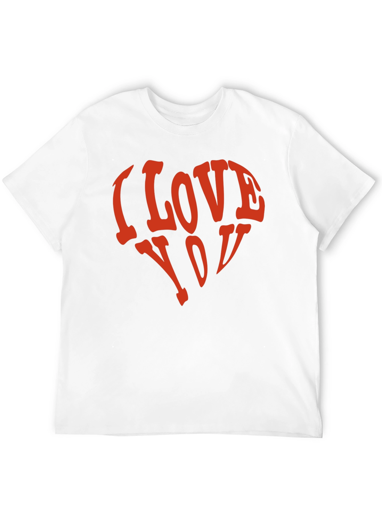 I Love You Heart Graphic T-Shirt - Black