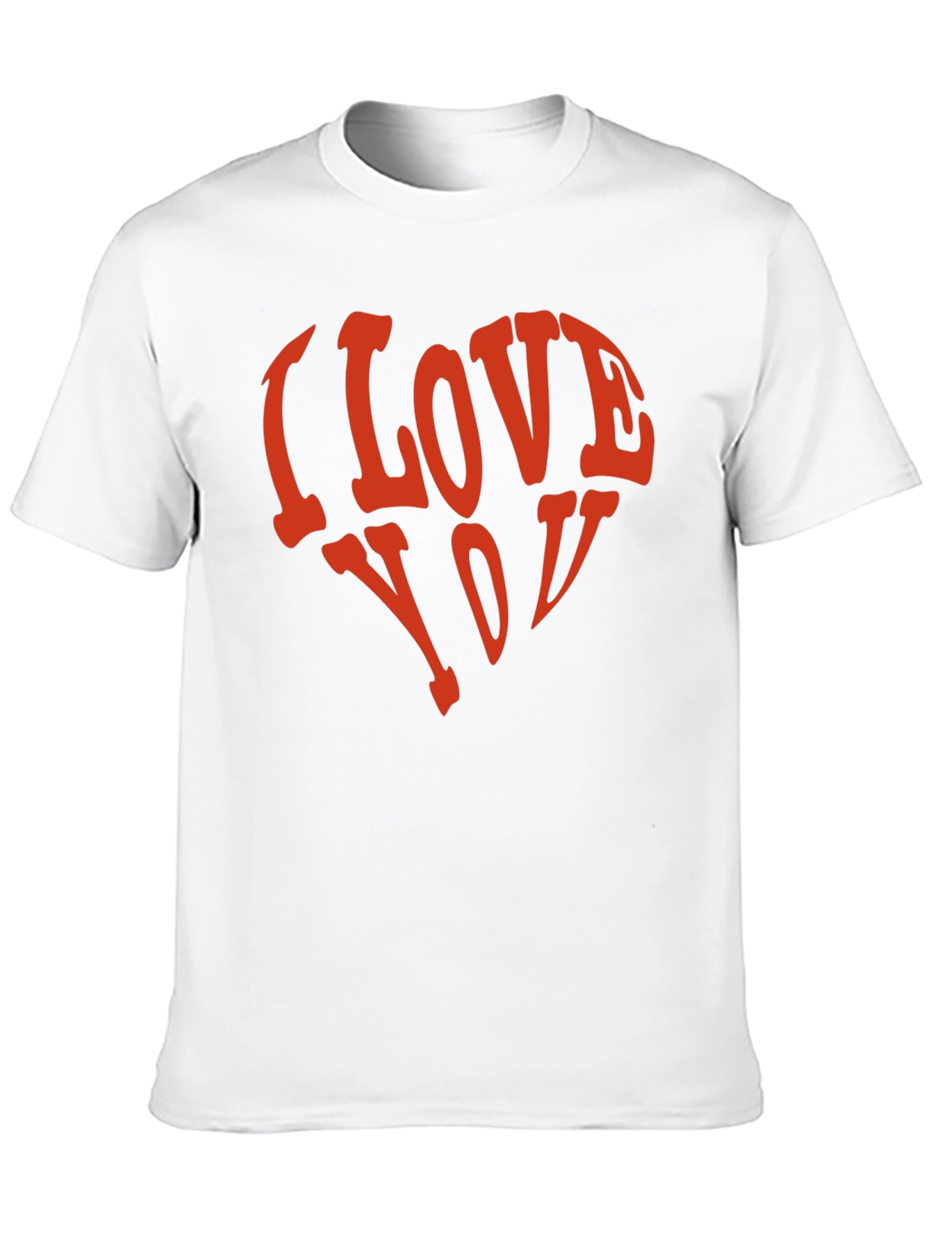 I Love You Heart Graphic T-Shirt - Black