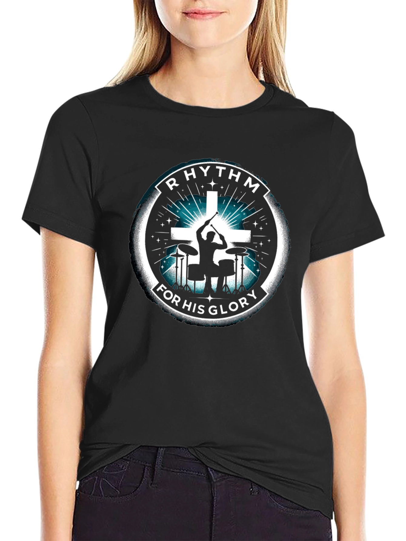 Rhythm For His Glory Black T-Shirt