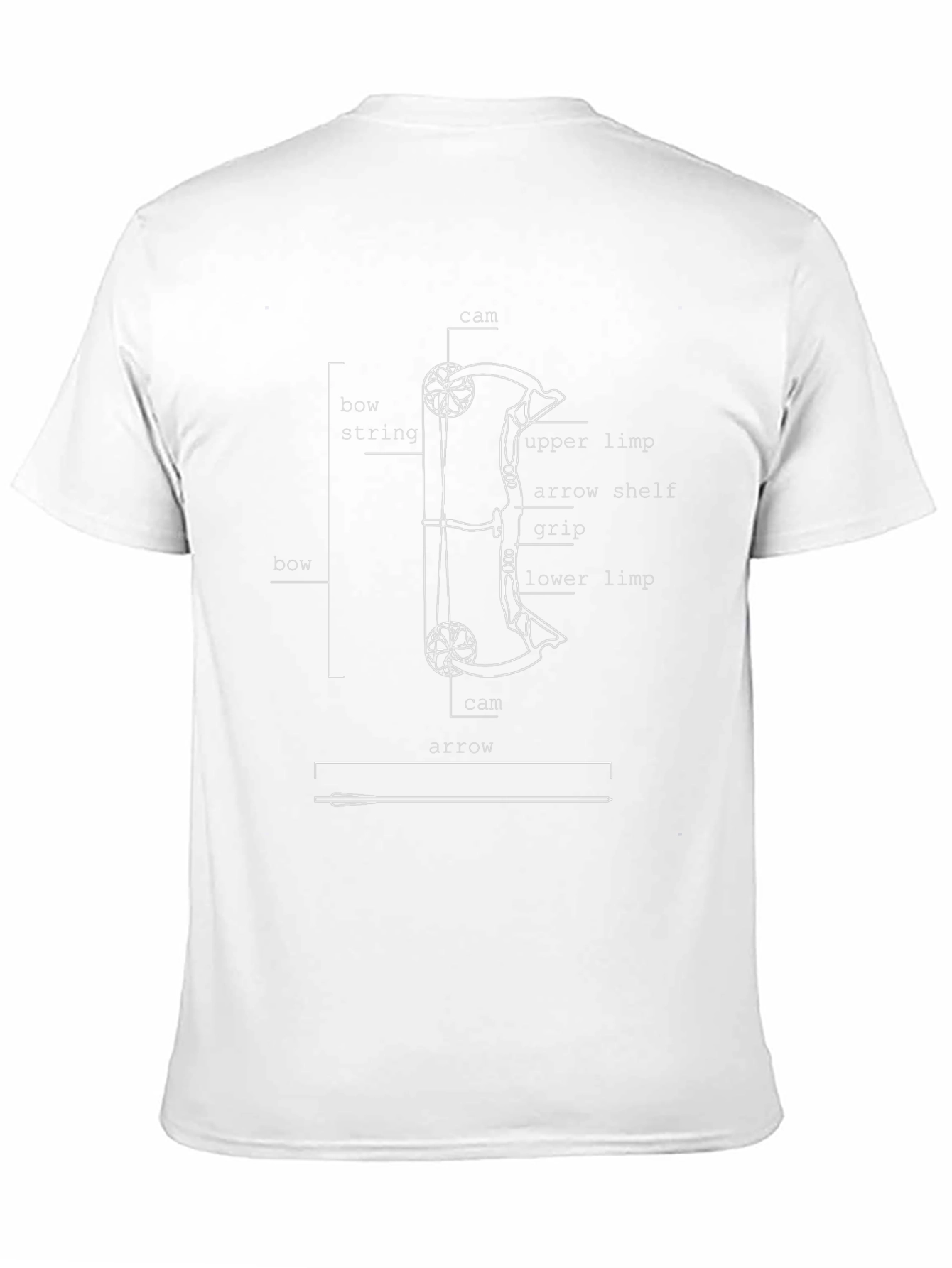 Archery Bow and Arrow Diagram T-Shirt