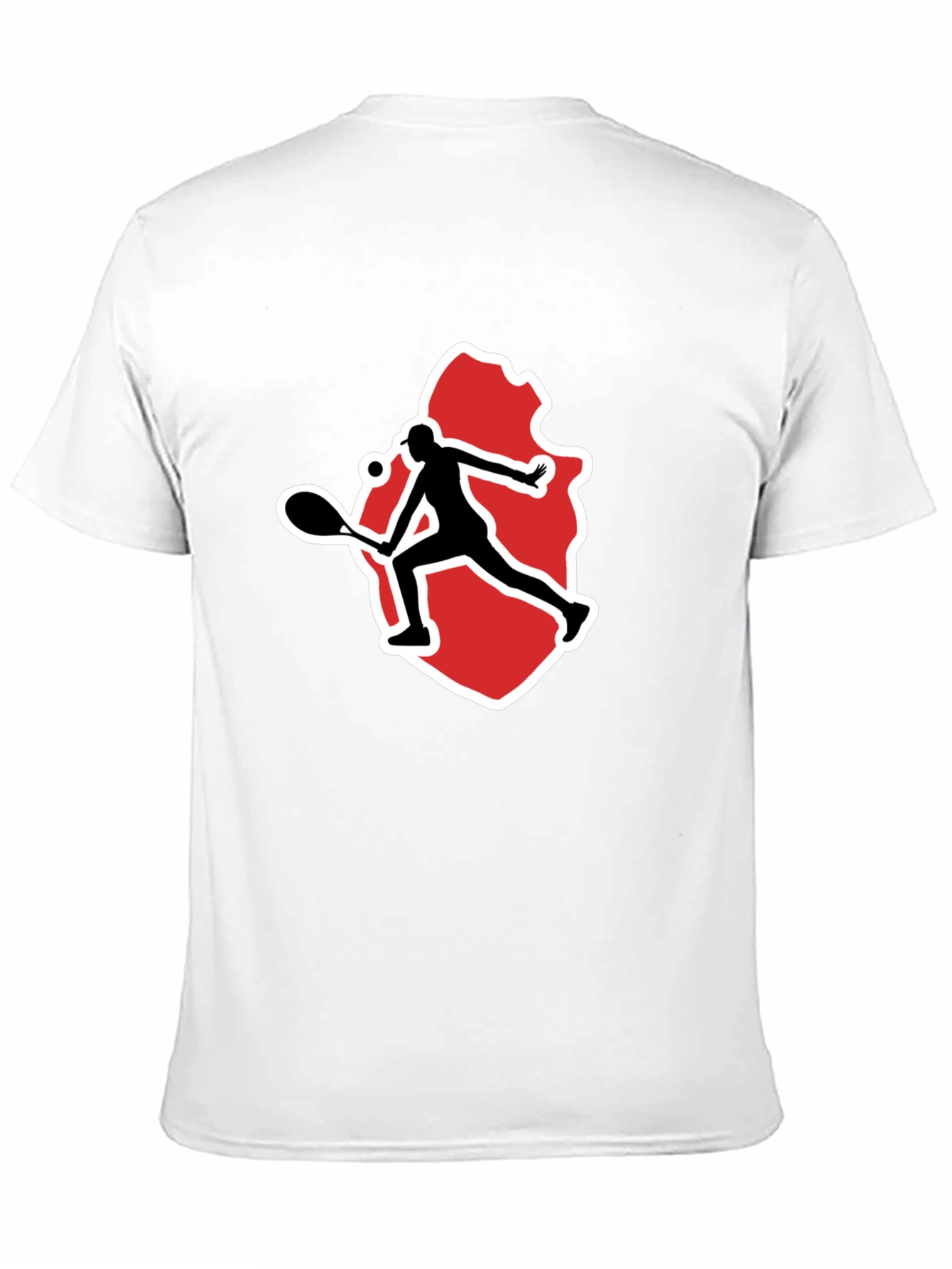 Tennis Player Graphic Tee - Black