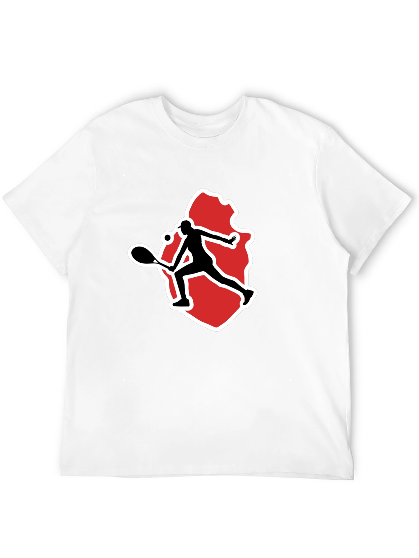 Tennis Player Graphic Tee - Black