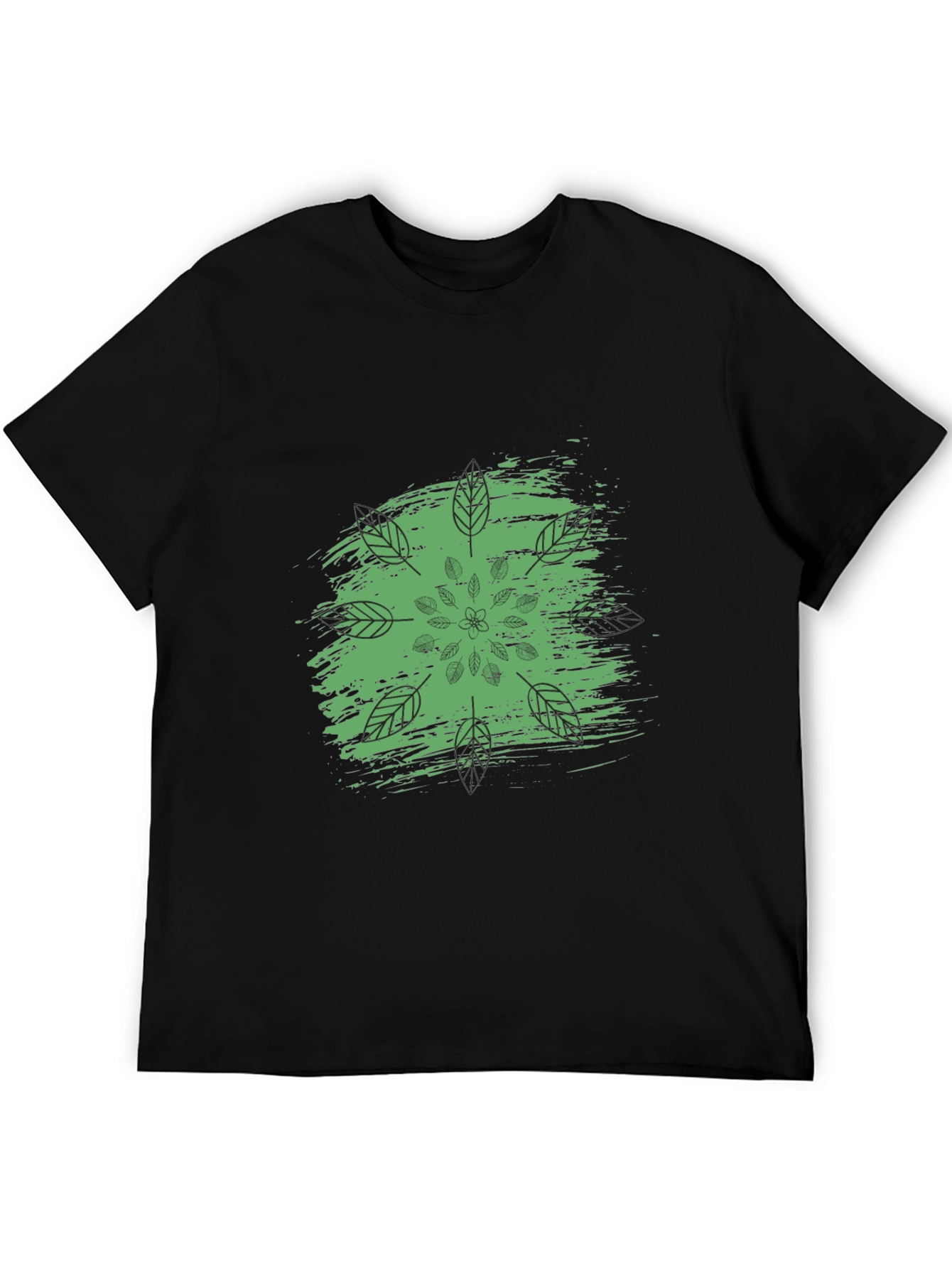 Nature Mandala Graphic Black T-Shirt