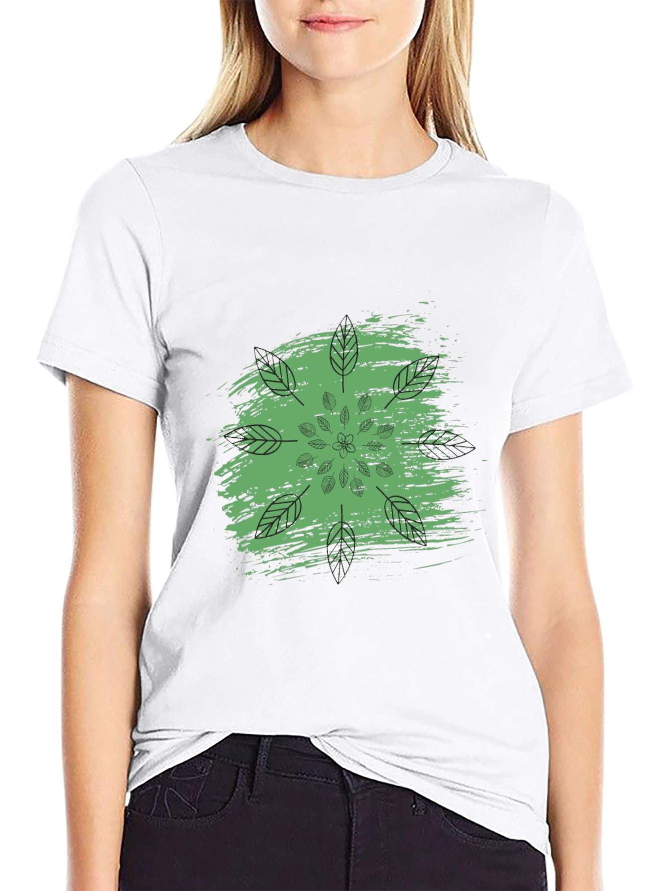 Nature Mandala Graphic Black T-Shirt