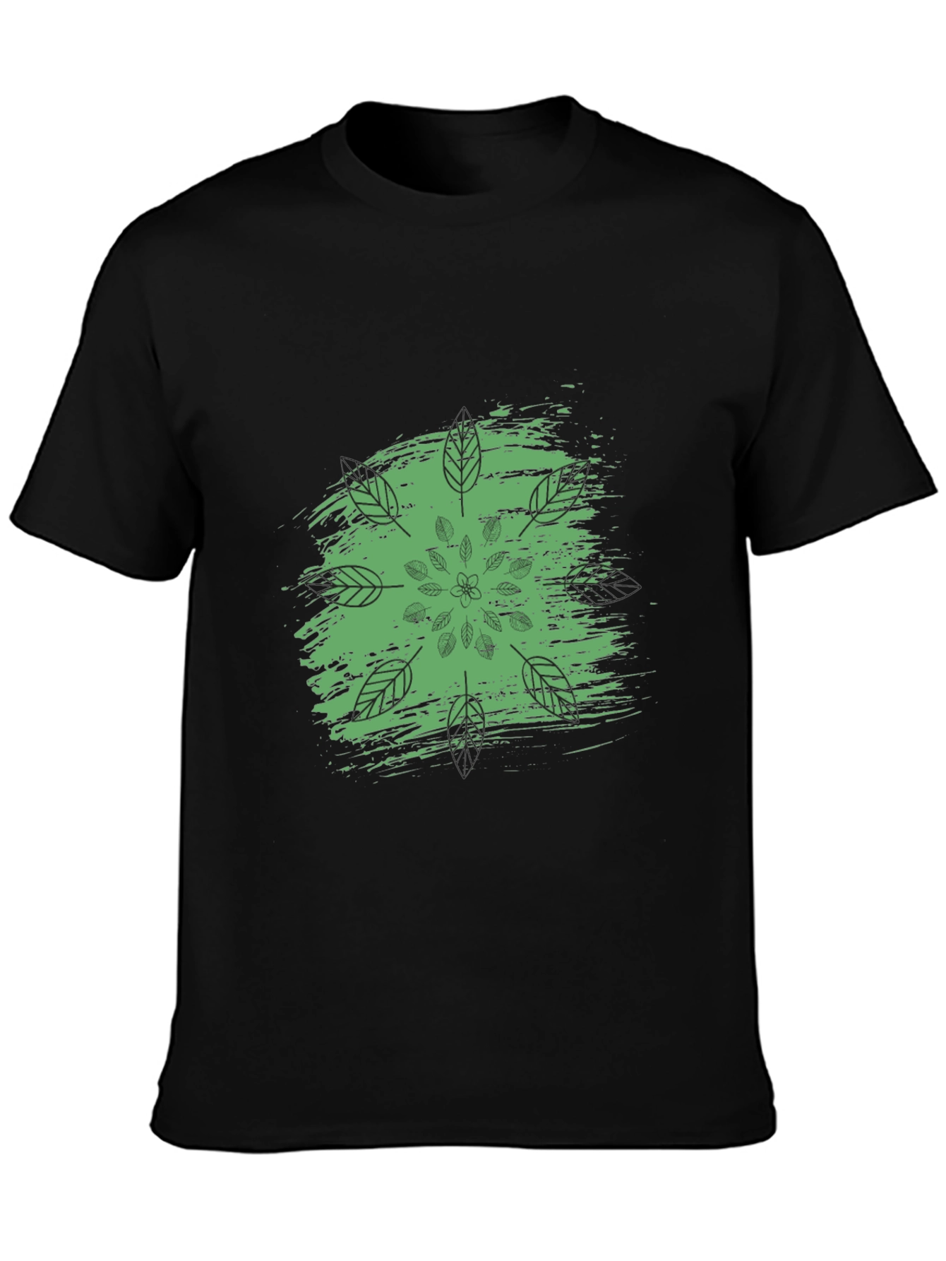 Nature Mandala Graphic Black T-Shirt