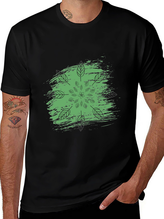 Nature Mandala Graphic Black T-Shirt