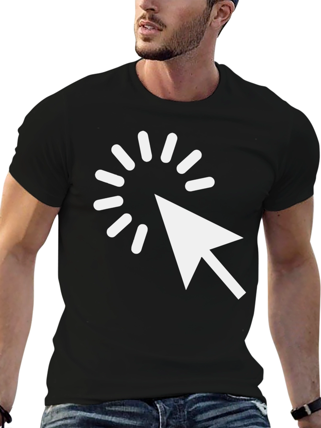 Click Arrow Graphic Tee - Mens Black T-Shirt