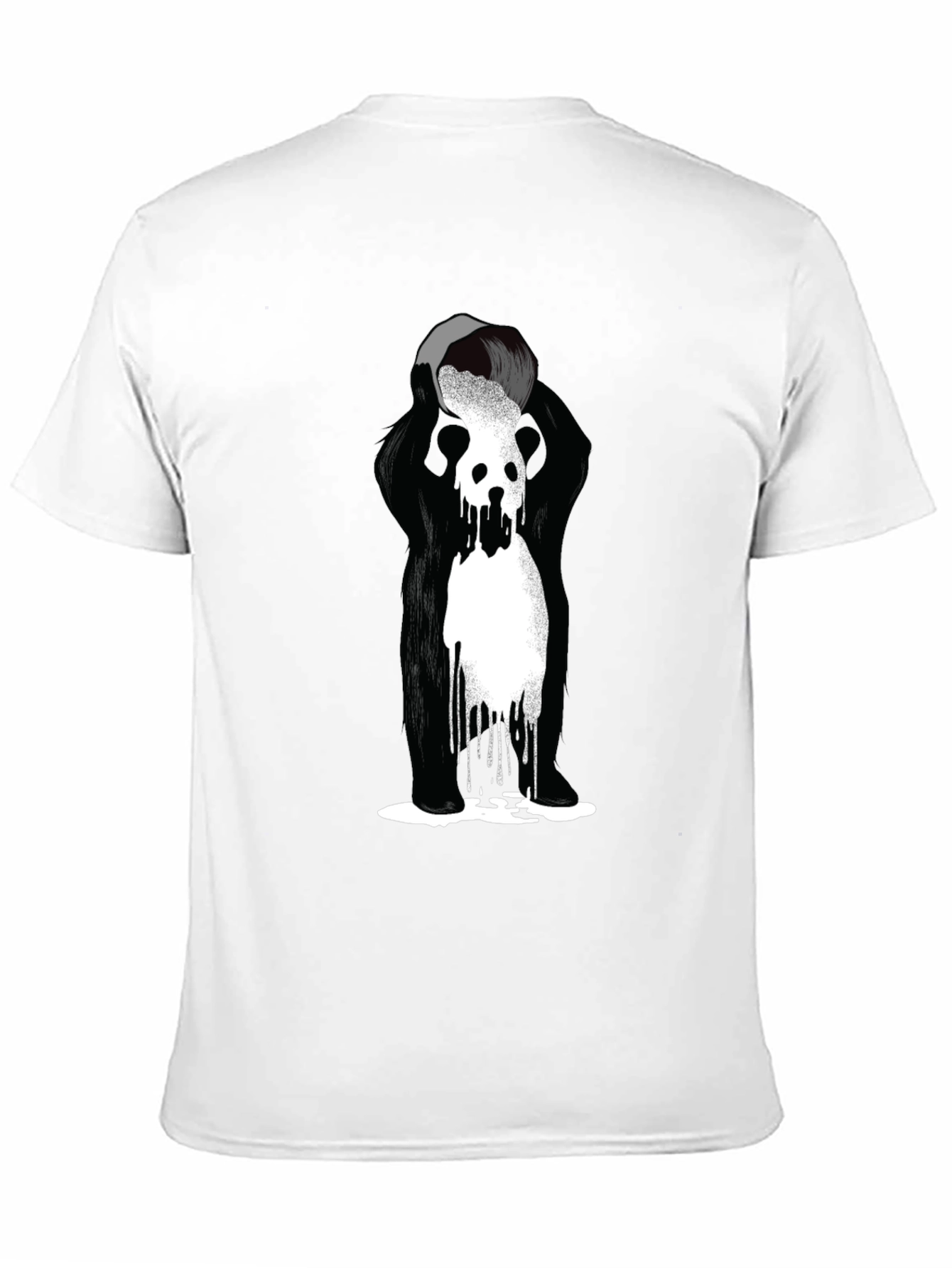 Abstract Graphic Tee - Black Cotton Blend T-Shirt
